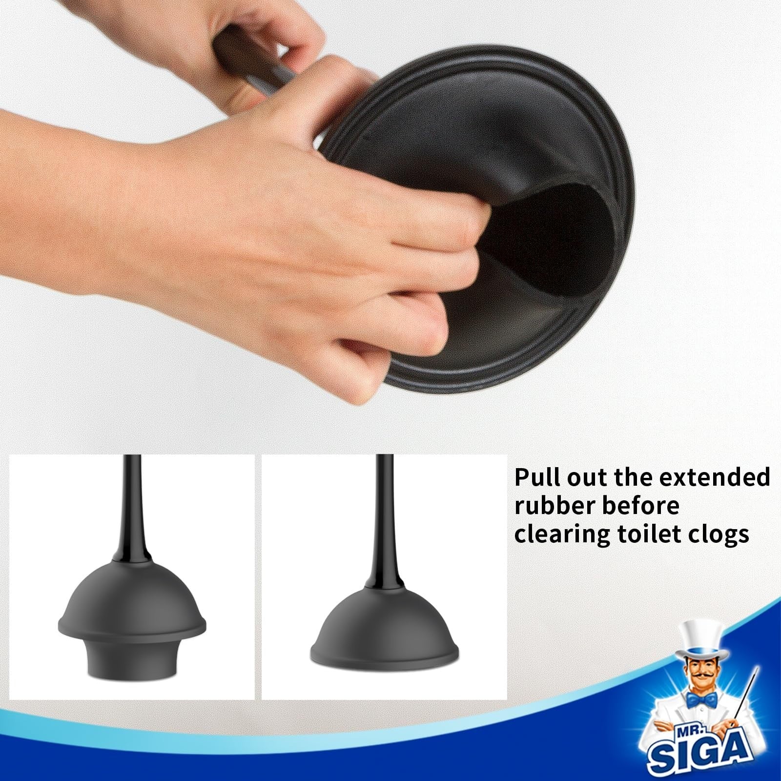 Toilet Plunger & Bowl Brush Combo Set - Heavy Duty Bathroom Cleaning Tools, Blac4