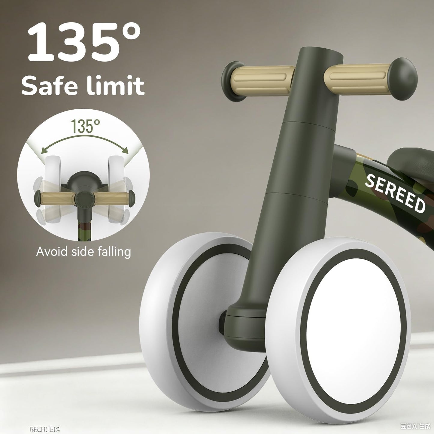 Toddler Balance Bike for 1 Year Old   4 Wheels, First Bike Gift for Boys & Girls7