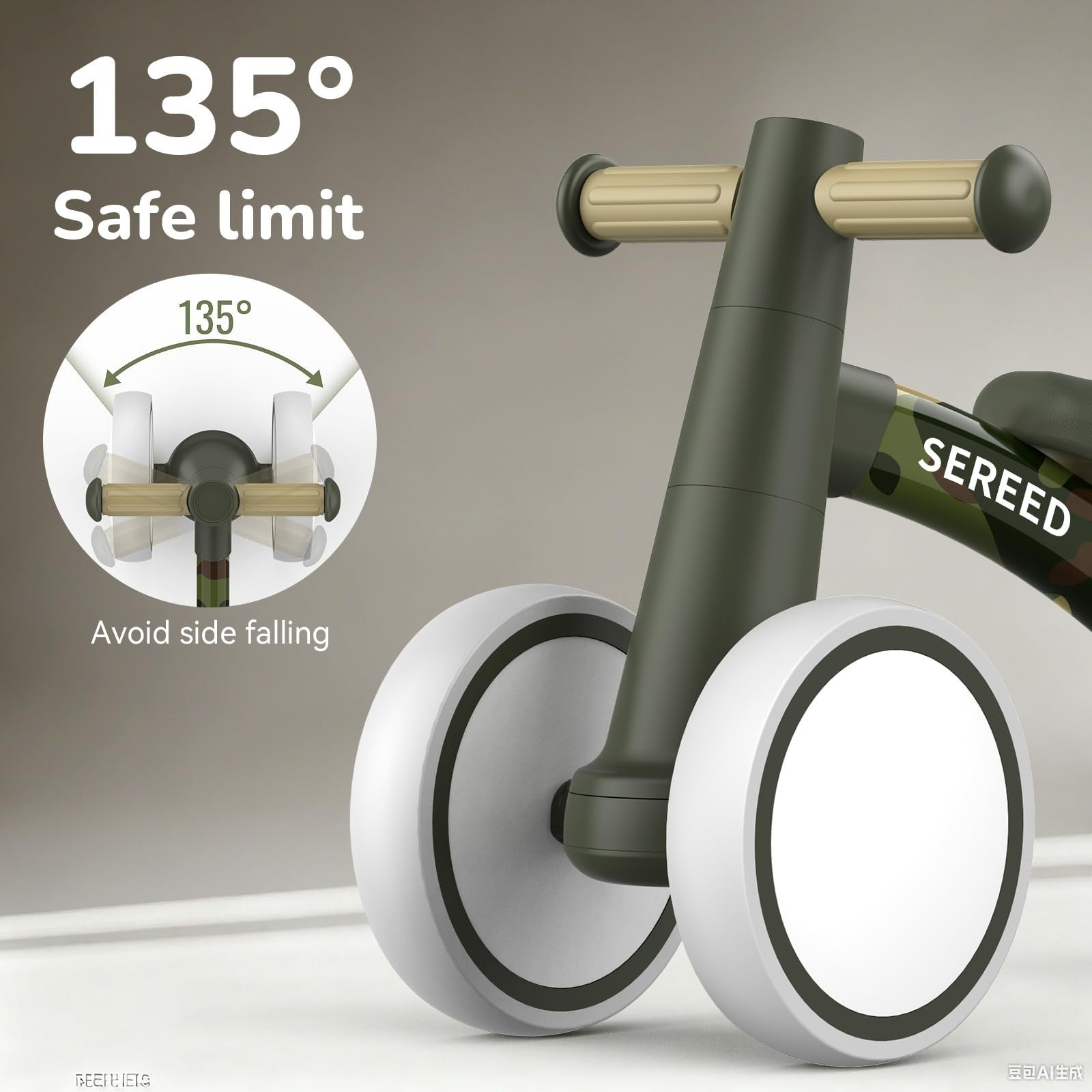 Toddler Balance Bike for 1 Year Old   4 Wheels, First Bike Gift for Boys & Girls7