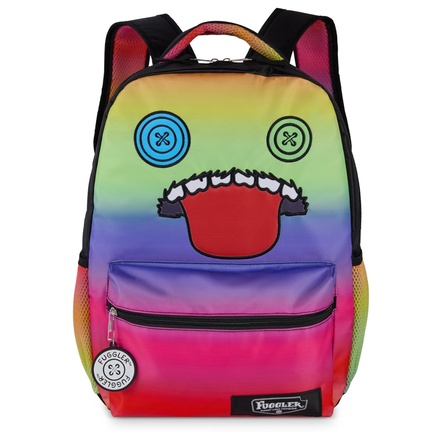 Fuggler Big Face Oogah Boogah Backpack, Rainbow Gradient, 16" Kids Bag, 3 Pocket1
