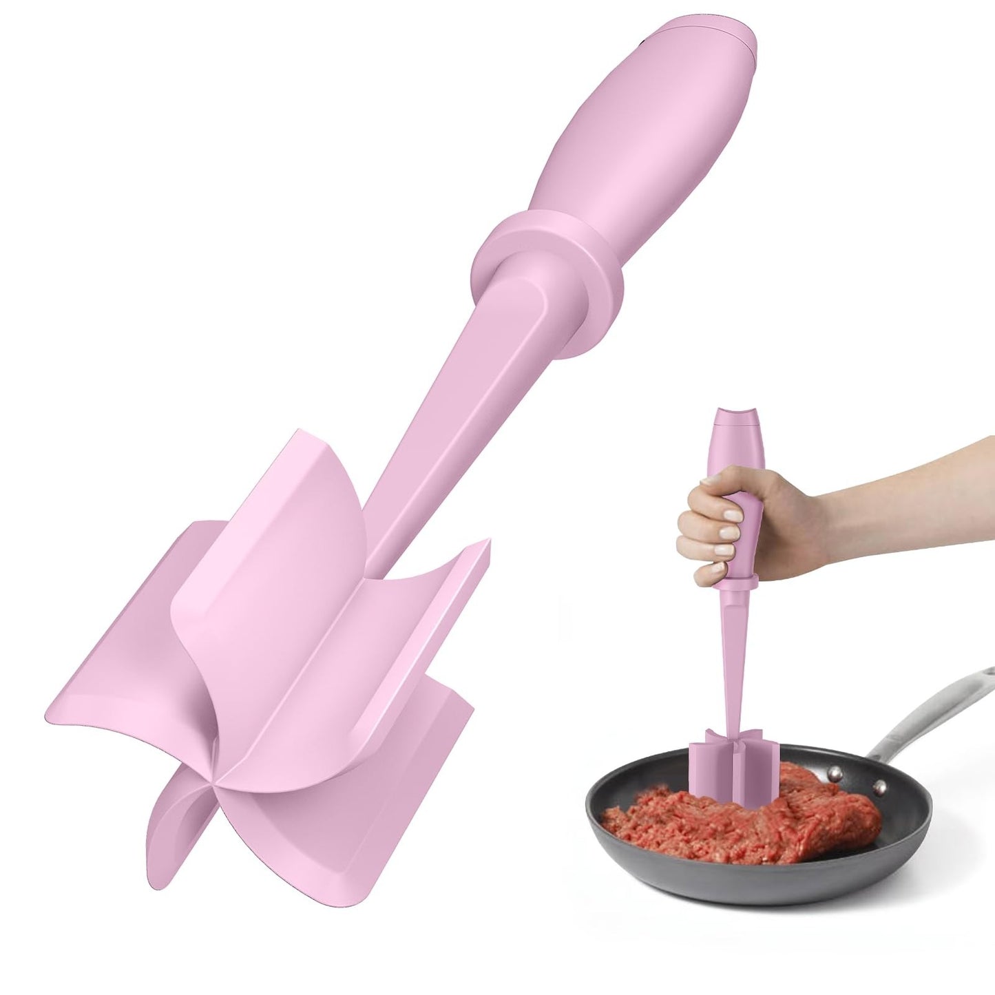 Meat Chopper & Hamburger Grinder   5 Blade Kitchen Smasher, Heat Resistant, Dish1