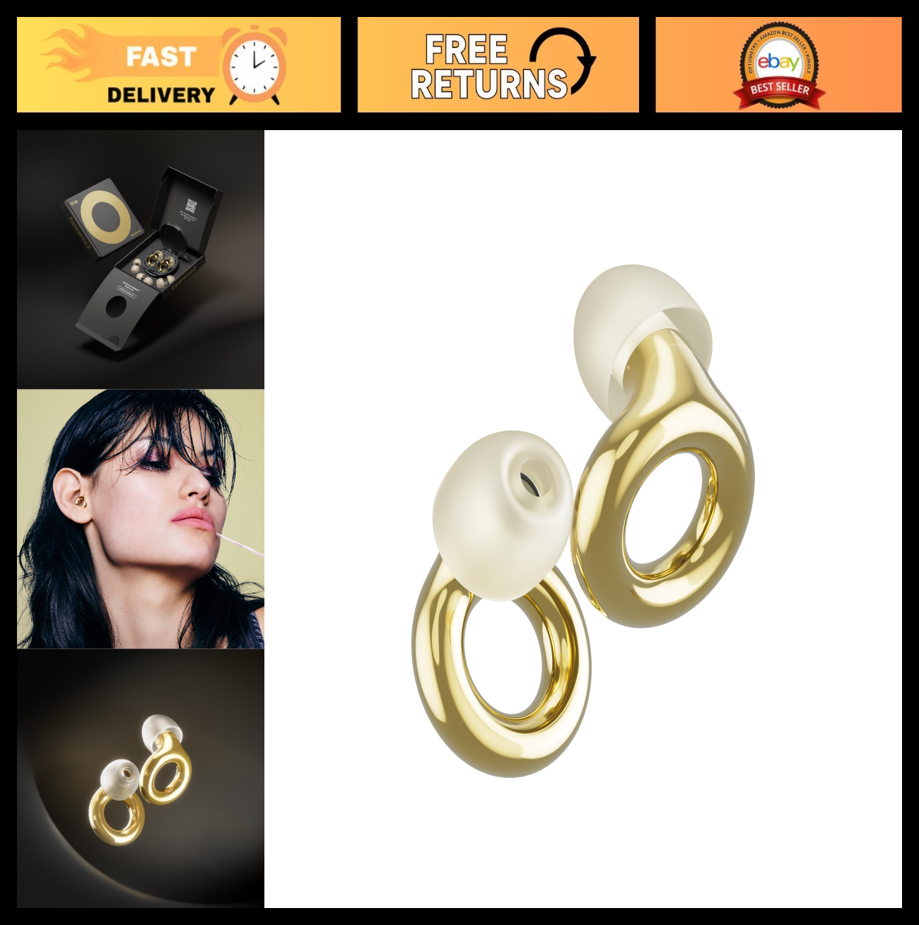 High Fidelity Ear Plugs for Concerts & Festivals | 17dB Noise Reduction, Stylish0