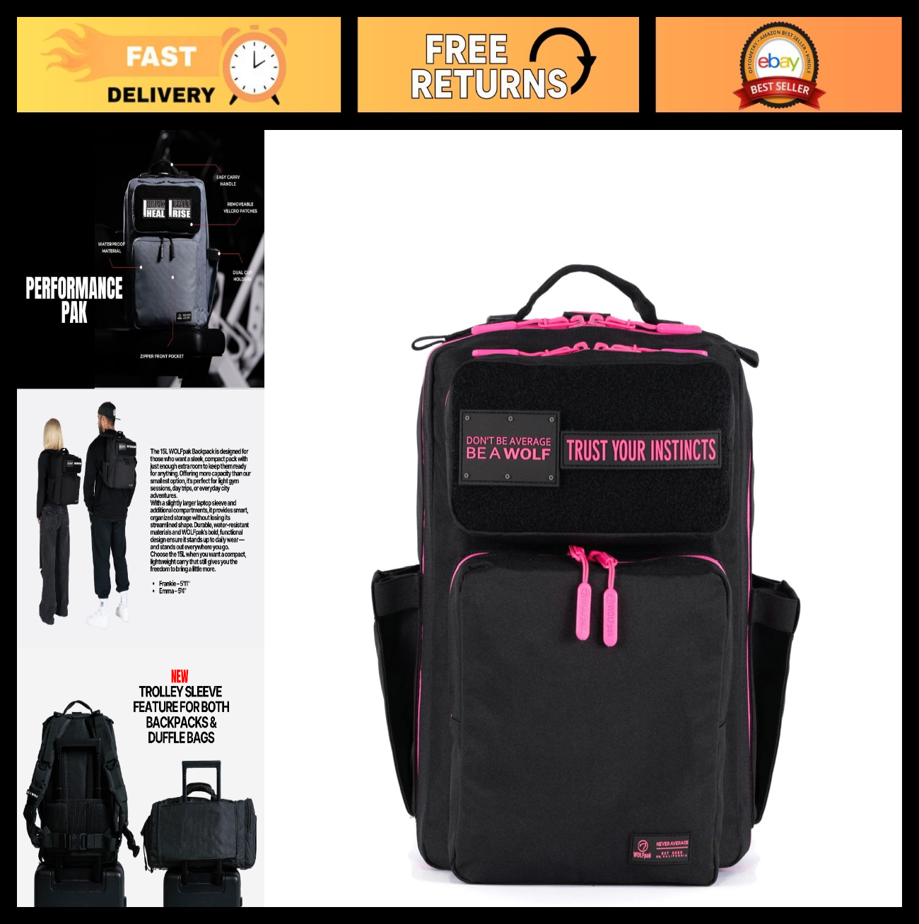 Slim Tactical Gym Backpack   Minimalist Daypack with Laptop Pocket & Cup Holders0