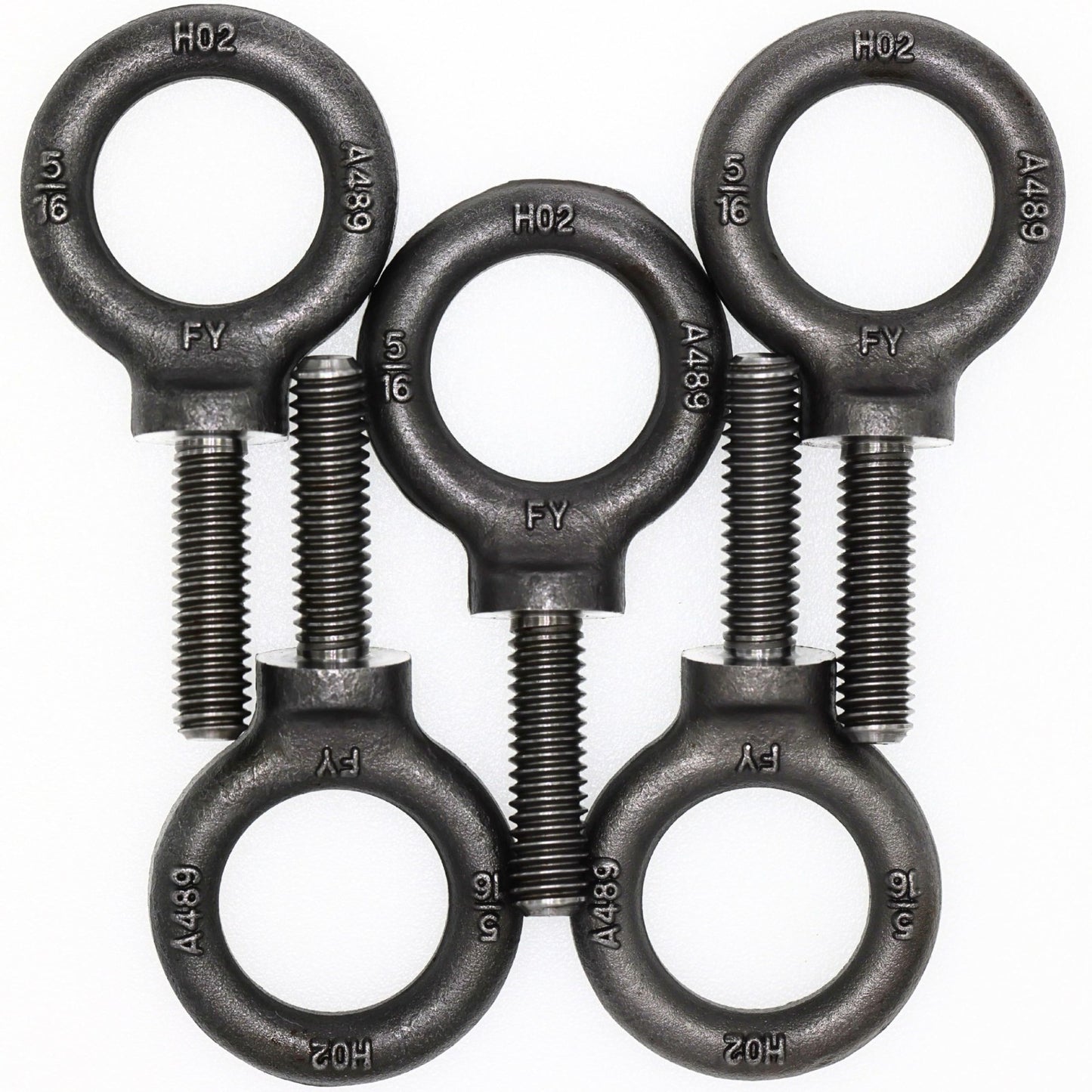 5 Pcs Heavy-Duty Lifting Shoulder Eye Bolts 5/16"-18 X 1-1/8" for Rigging & Hois1