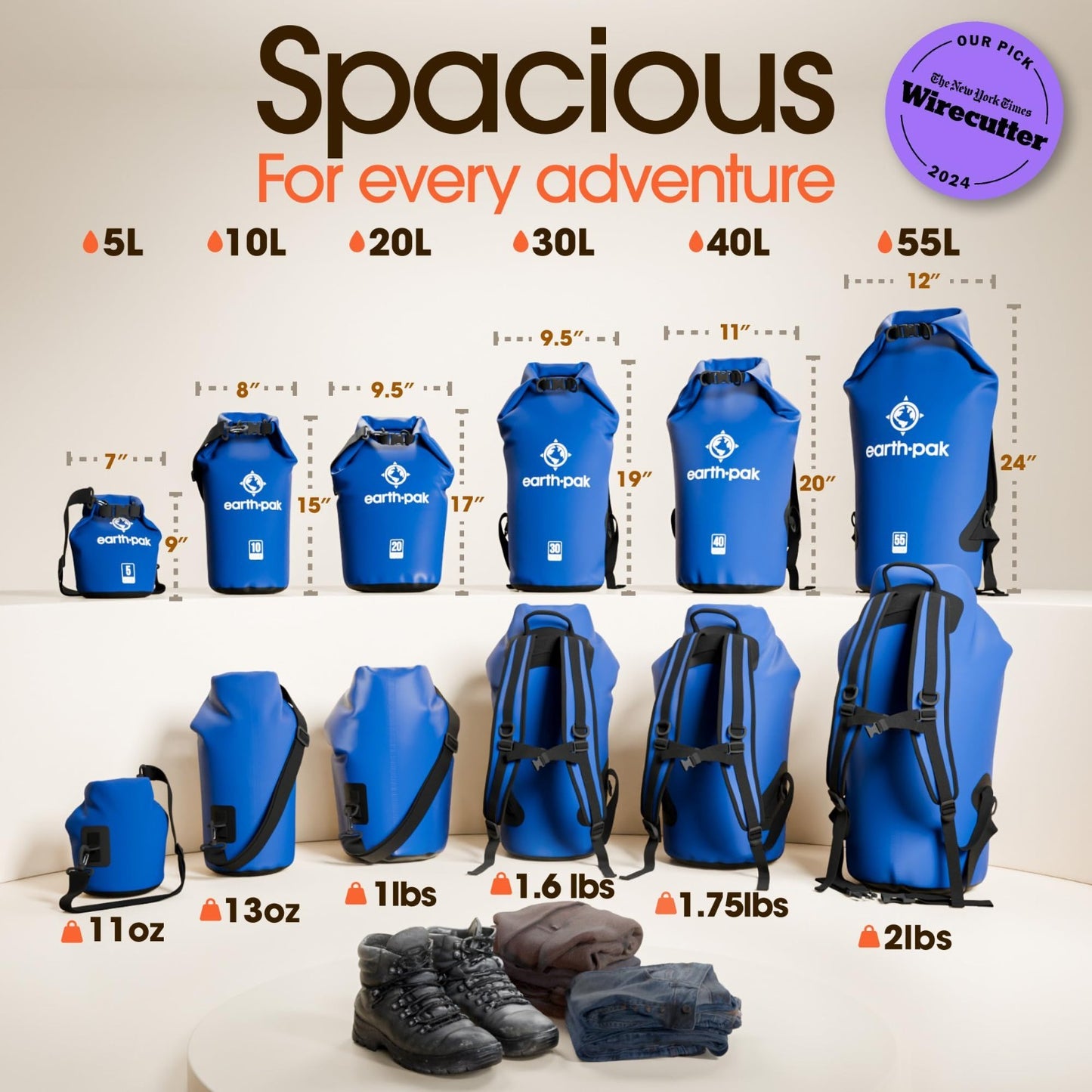 Waterproof Dry Bag Backpack   Roll Top Sack for Kayaking & Outdoor Gear, Include1
