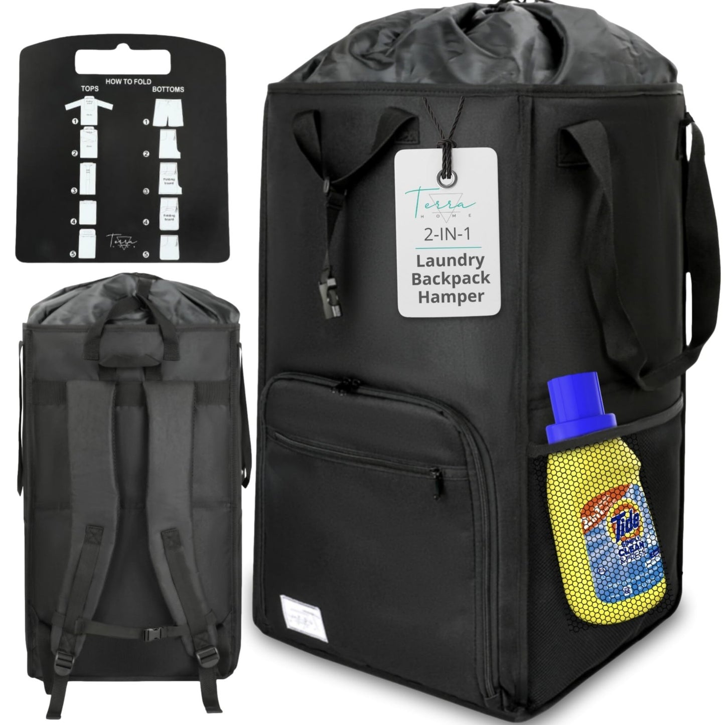 Optimized eBay Title:  "Extra Large Portable Laundry Backpack - Durable, Foldab1