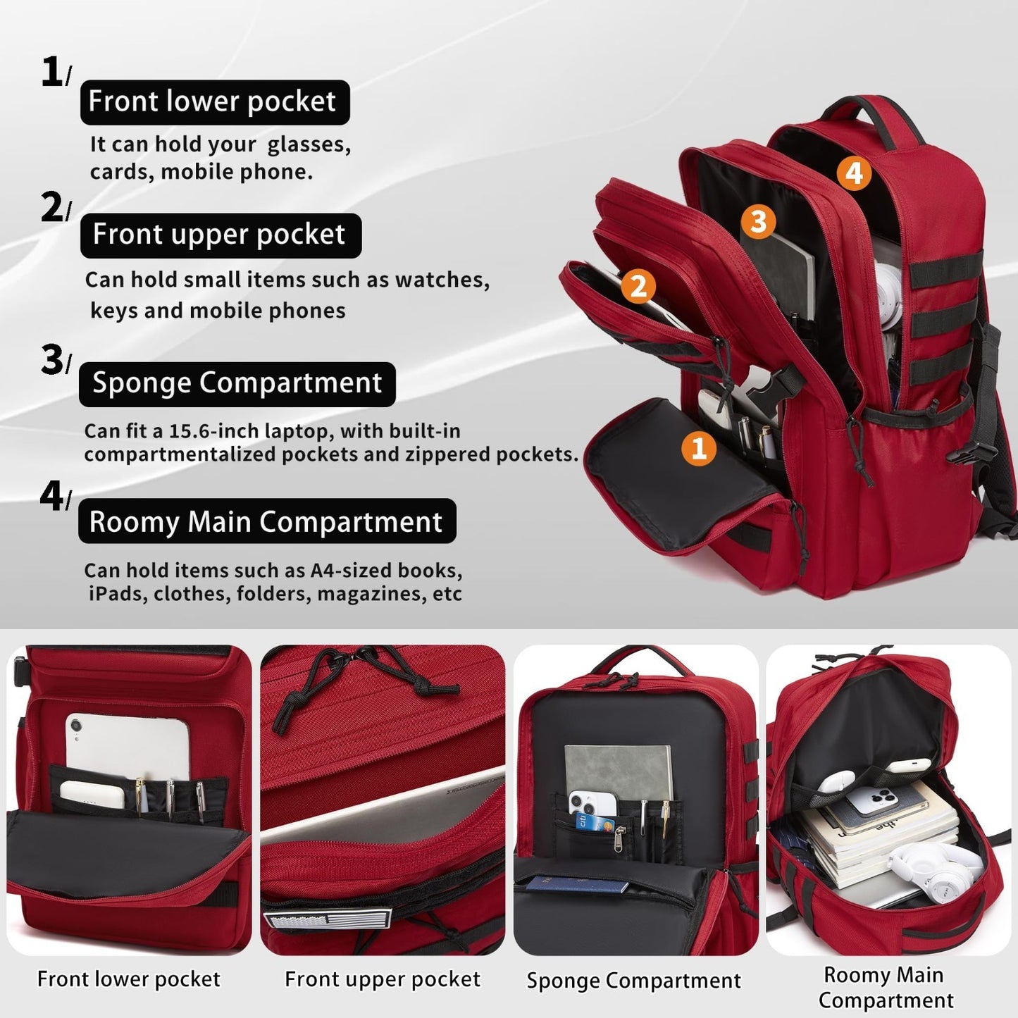 Waterproof Military Tactical Backpack   3 Day Assault Molle Daypack with Bottle2