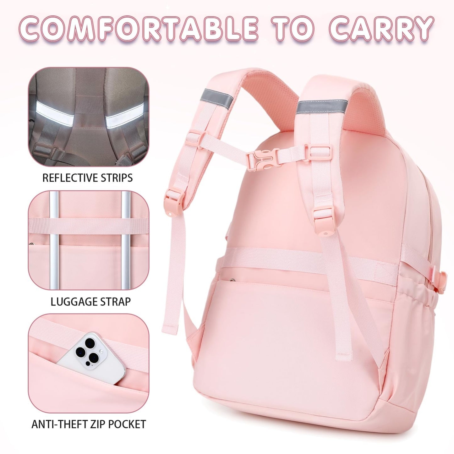 Girls Backpack Set with Lunch Box & Pencil Case   Stylish School Bag for Kids4