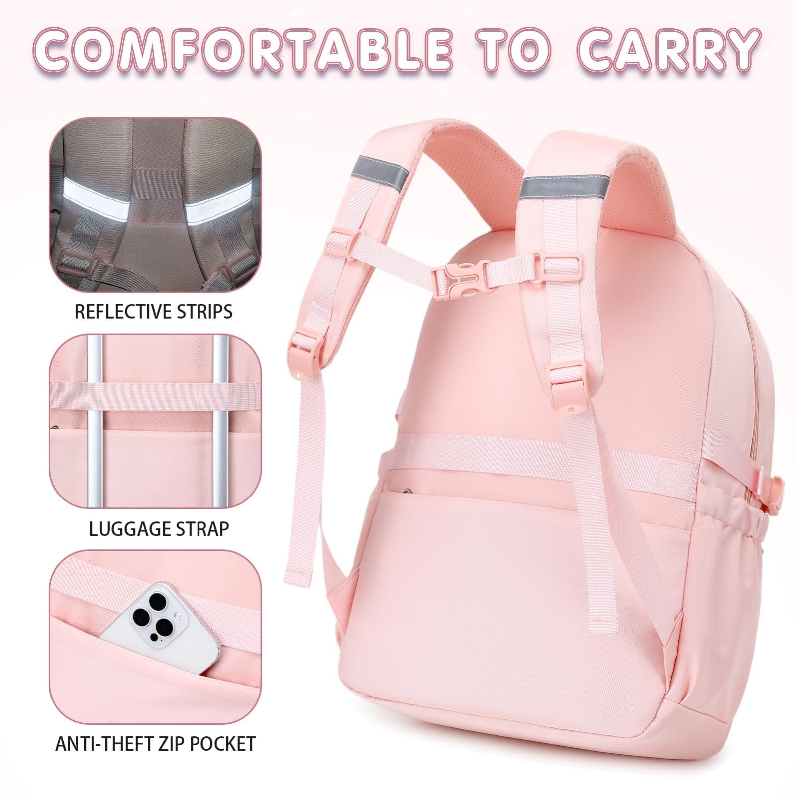 Girls Backpack Set with Lunch Box & Pencil Case   Stylish School Bag for Kids4