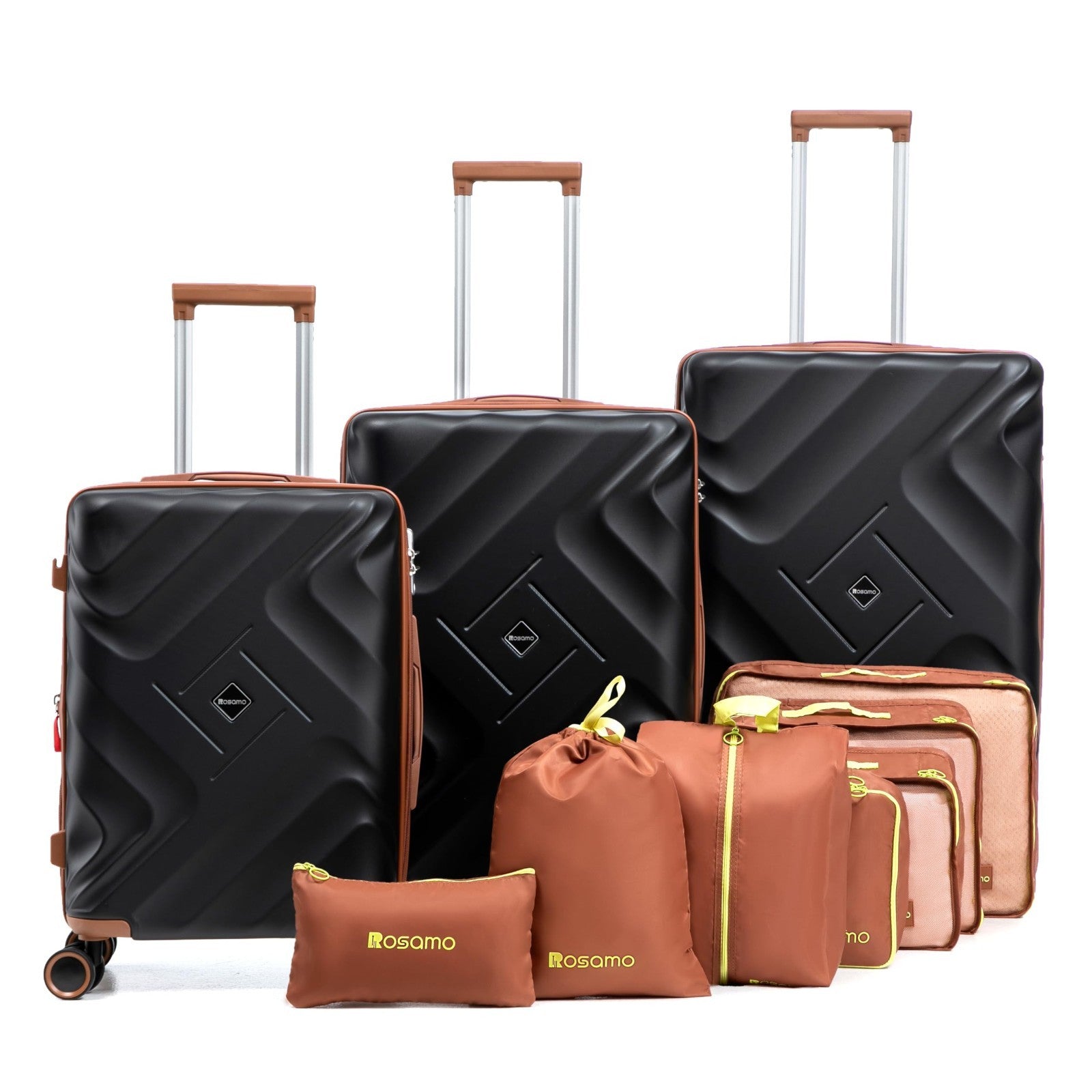 10-Piece Expandable Luggage Set, Airline Approved Carry-On, Hard Case Suitcases,1