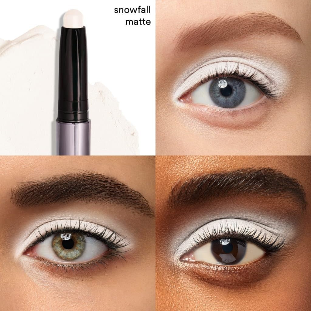 Crème-to-Powder Eyeshadow Stick - Snowfall Matte, Long-Lasting, Easy Application2