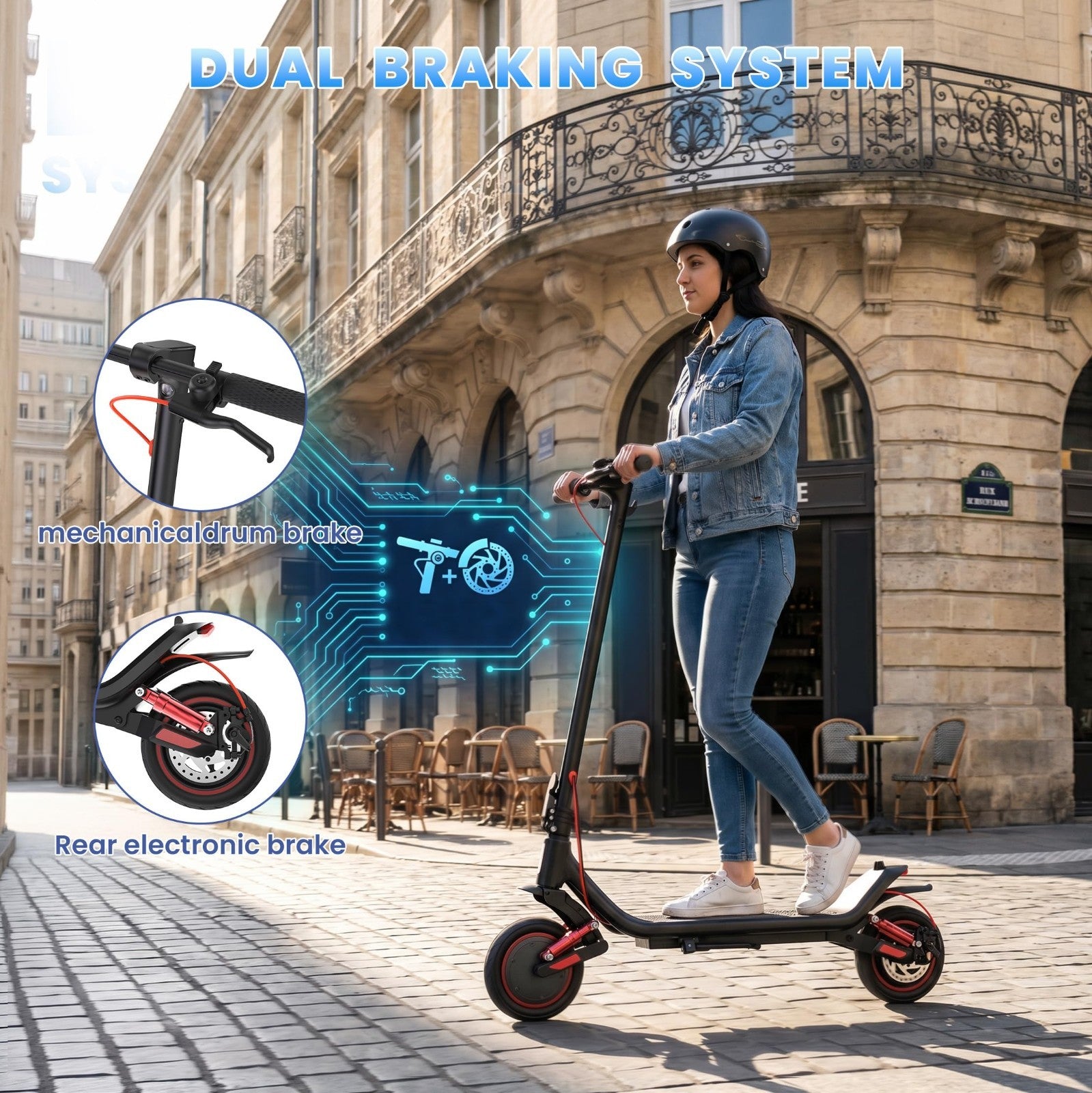 High-Power Electric Scooter for Adults & Teens, 1200W/1000W/500W Motor, 10"/8.5"3