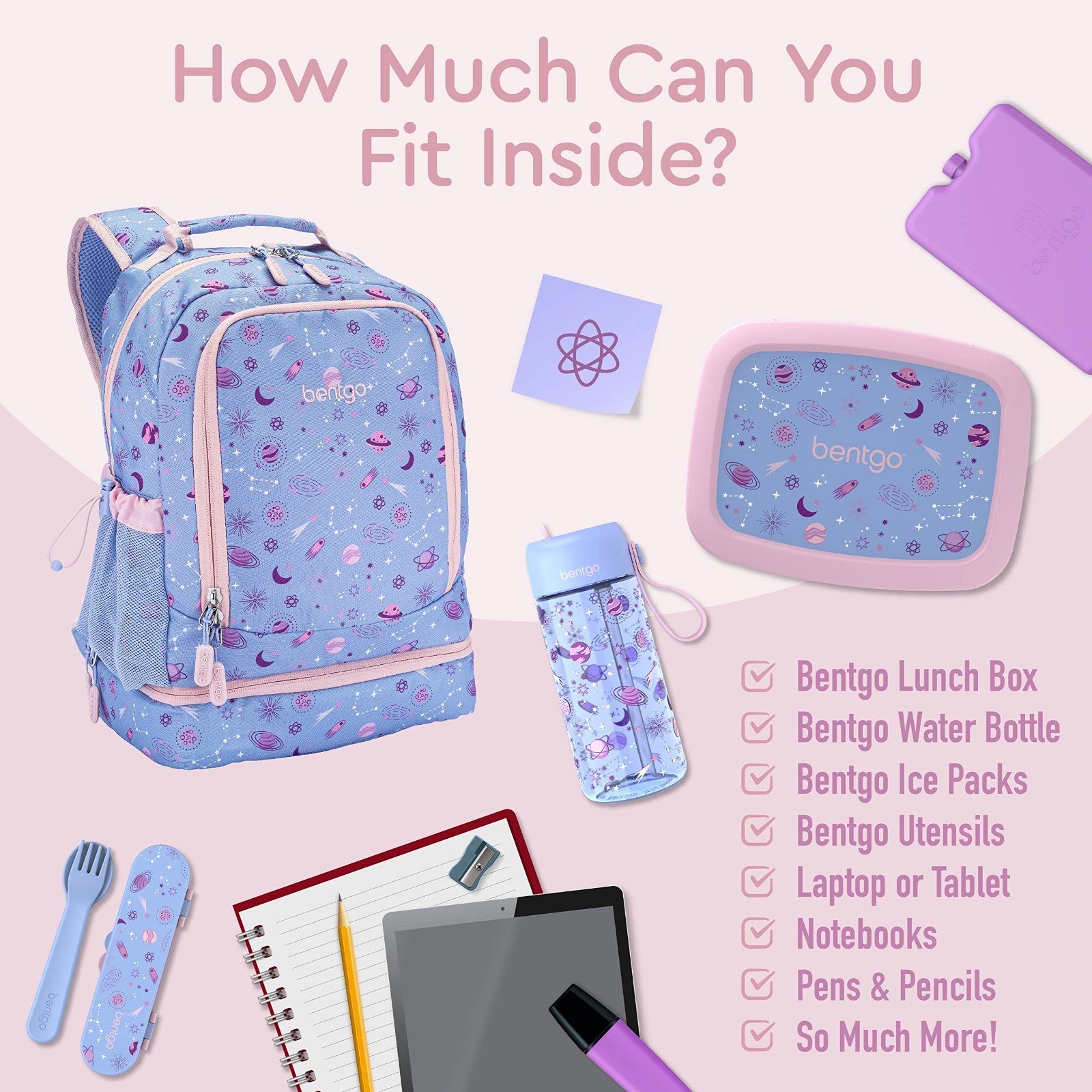 Kids 2 in 1 Backpack & Insulated Lunch Bag   Padded Straps for Comfort3