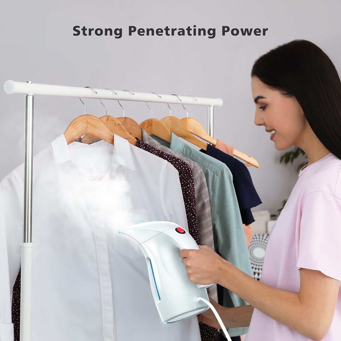 Portable Handheld Clothing Steamer, 240ml Capacity, 700W Power, Quick Wrinkle Re9