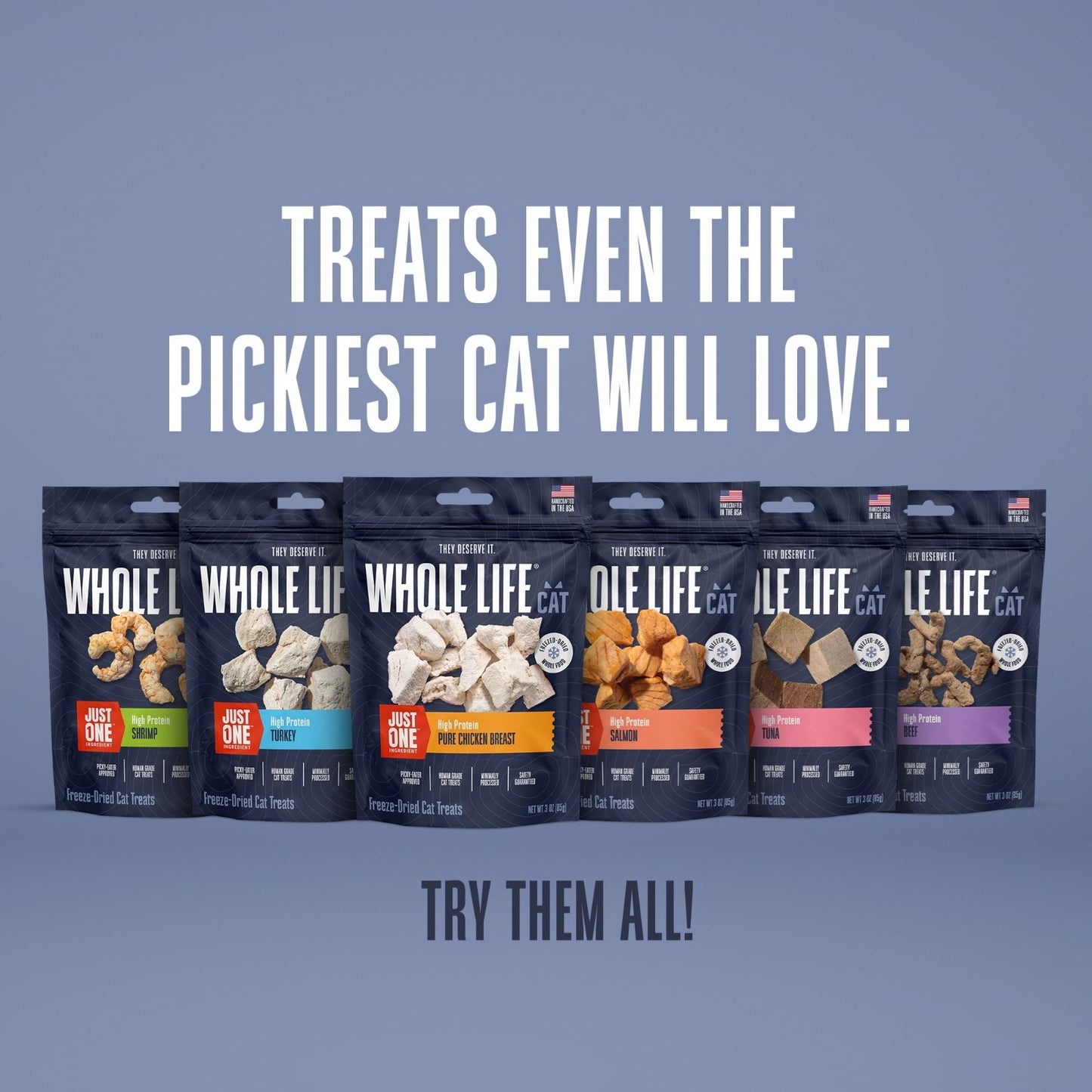 Freeze-Dried Tuna Cat Treats - High Protein, Healthy Snacks, USA Made, 7.5 oz7