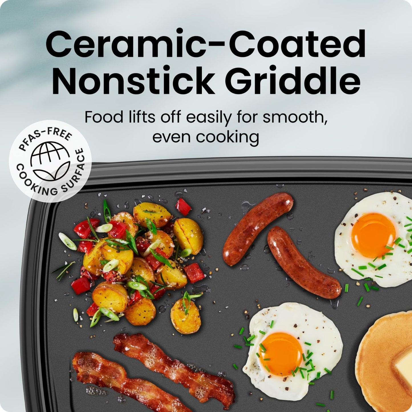 Extra Large Electric Griddle with Removable Temperature Control, Nonstick Surfac3