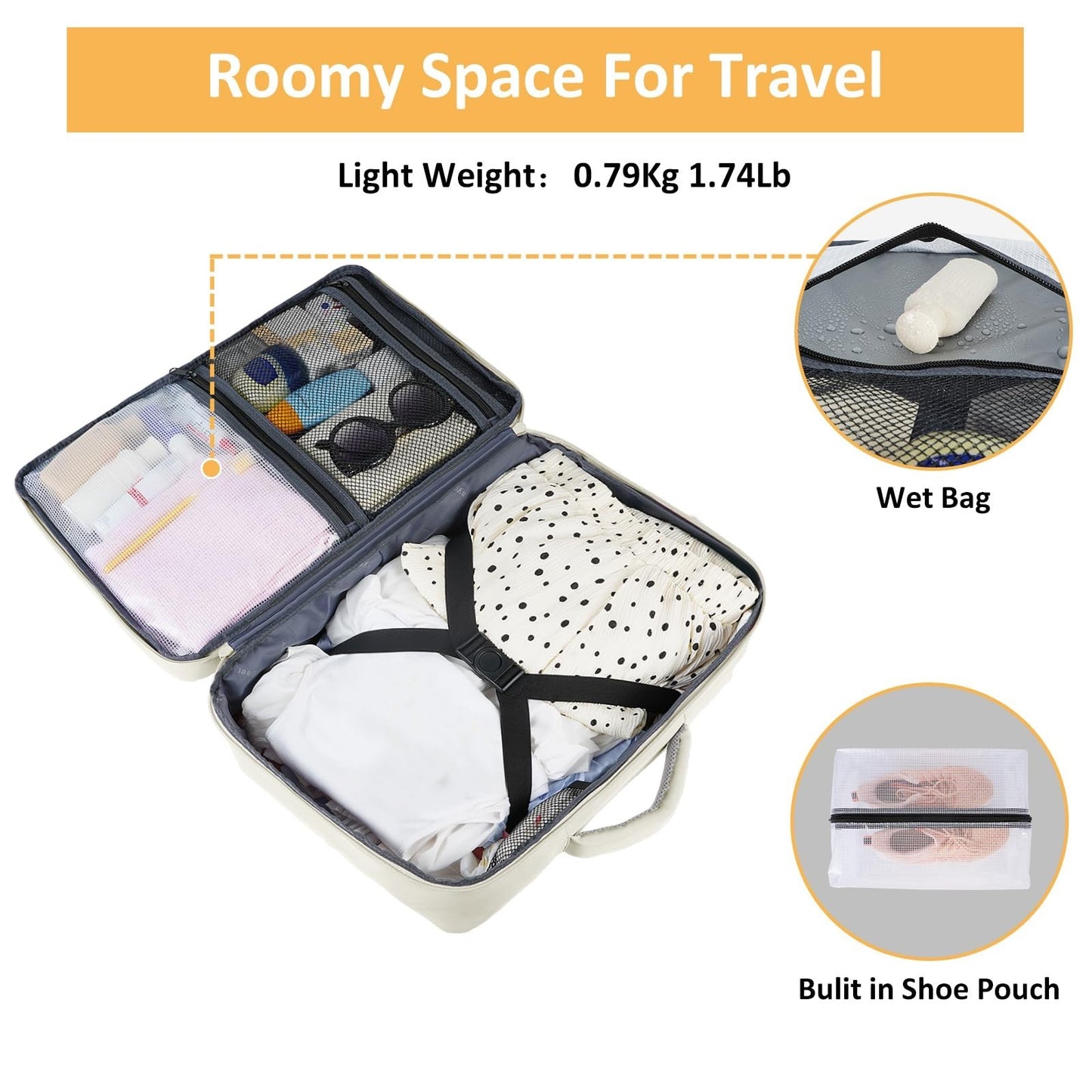 Travel Backpack for Women   TSA Approved 15.6" Laptop Bag, Carry On with Shoe Po3