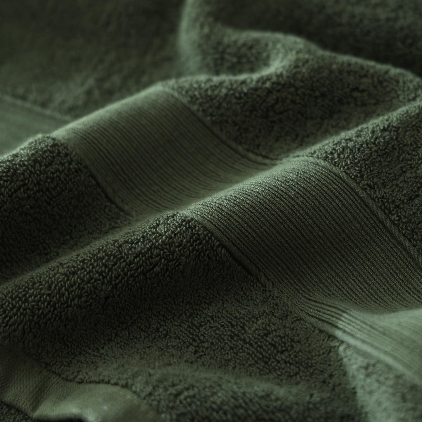 Luxury 100% Cotton Bath Towels Set, 650GSM Super Soft & Absorbent, Olive Green,5