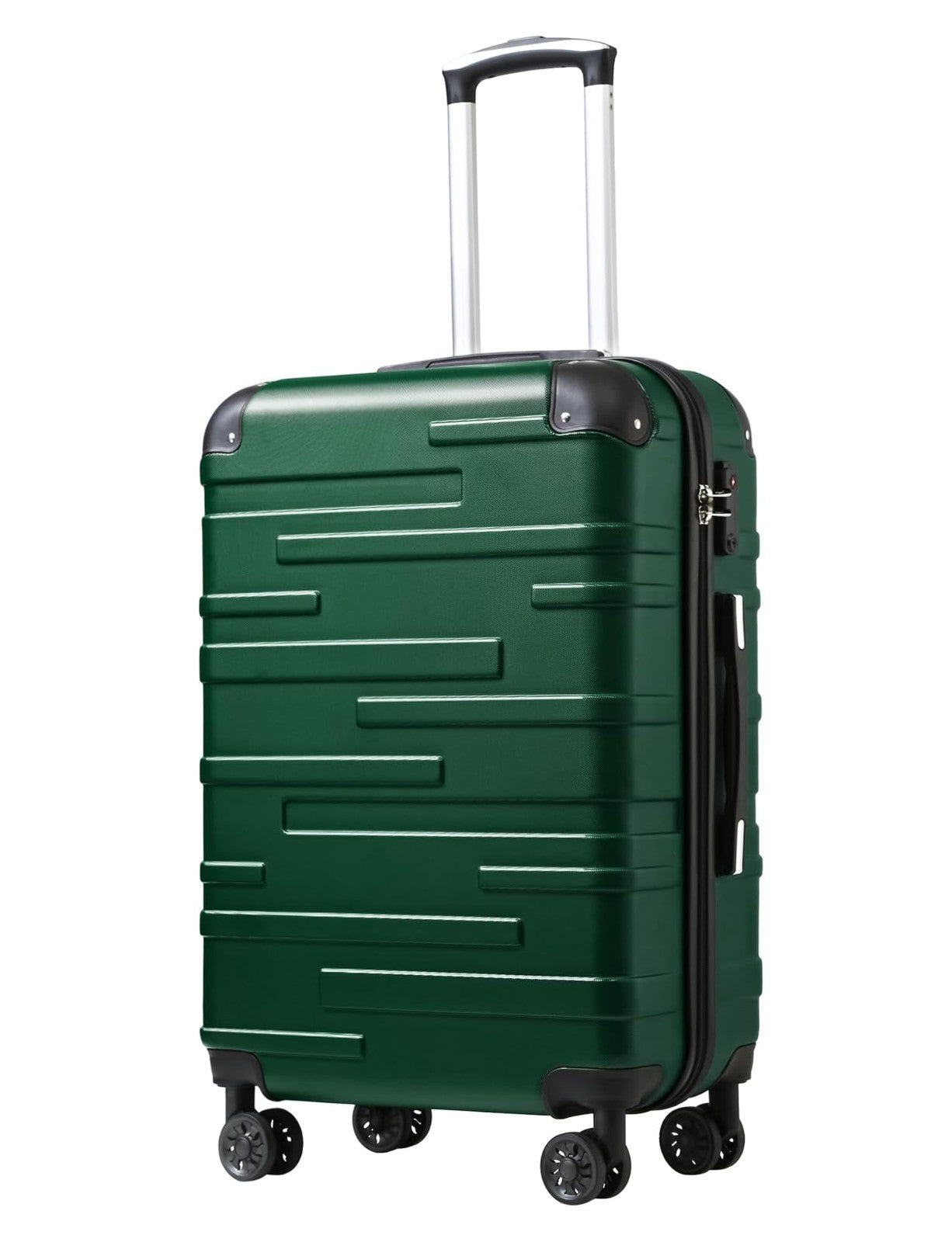 24" Hardside ABS Luggage with TSA Lock, 360° Spinner Wheels, Scratch-Resistant,1