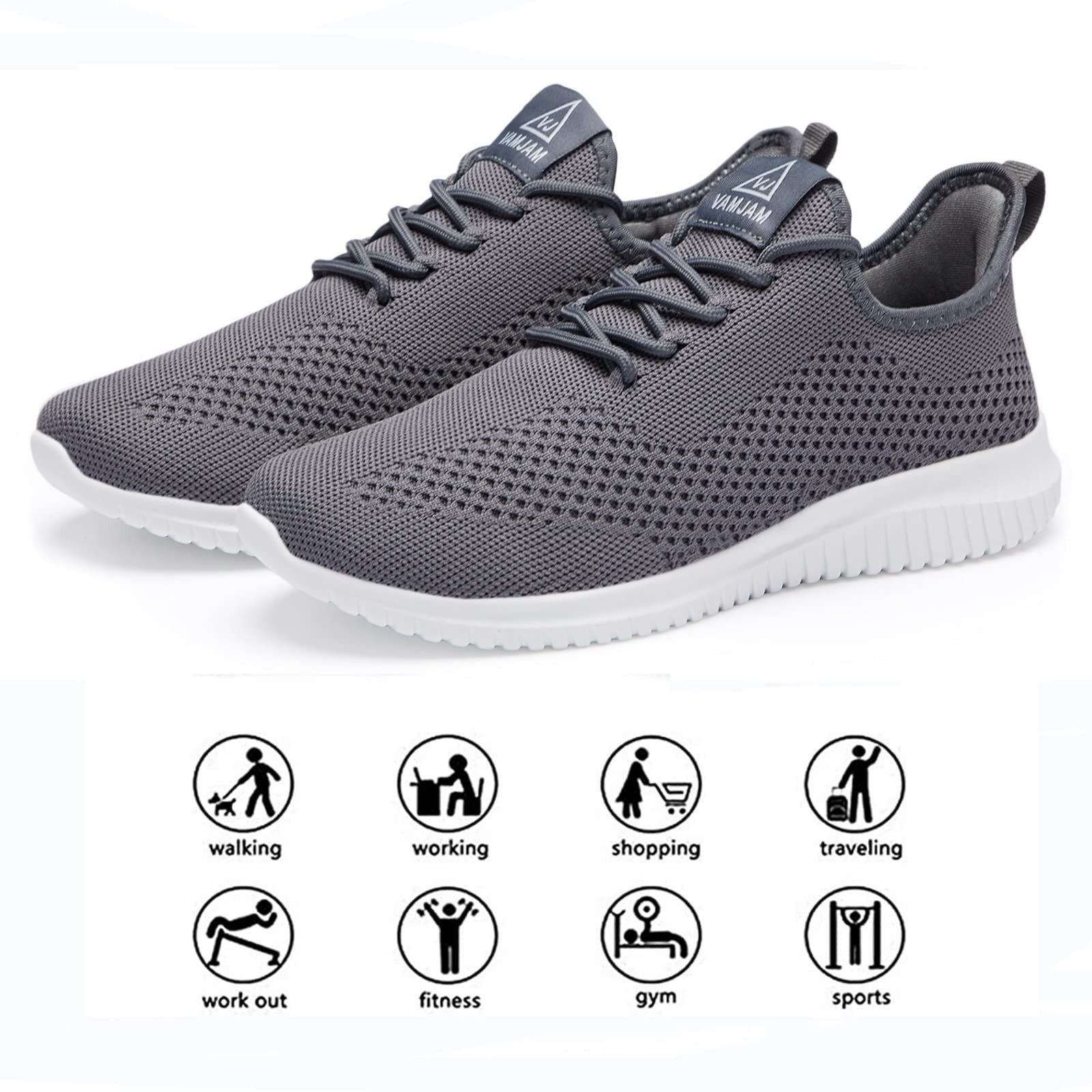 Ultra Lightweight Men's Running Shoes - Breathable Non-Slip Athletic Sneakers fo5