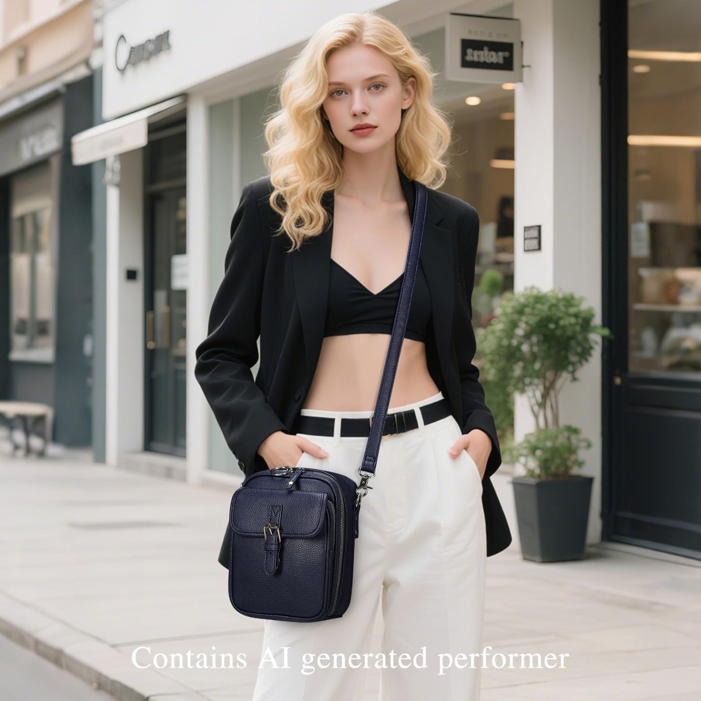 Stylish Vegan Leather Crossbody Bag for Women - Vintage Anti-Theft Messenger Pur2