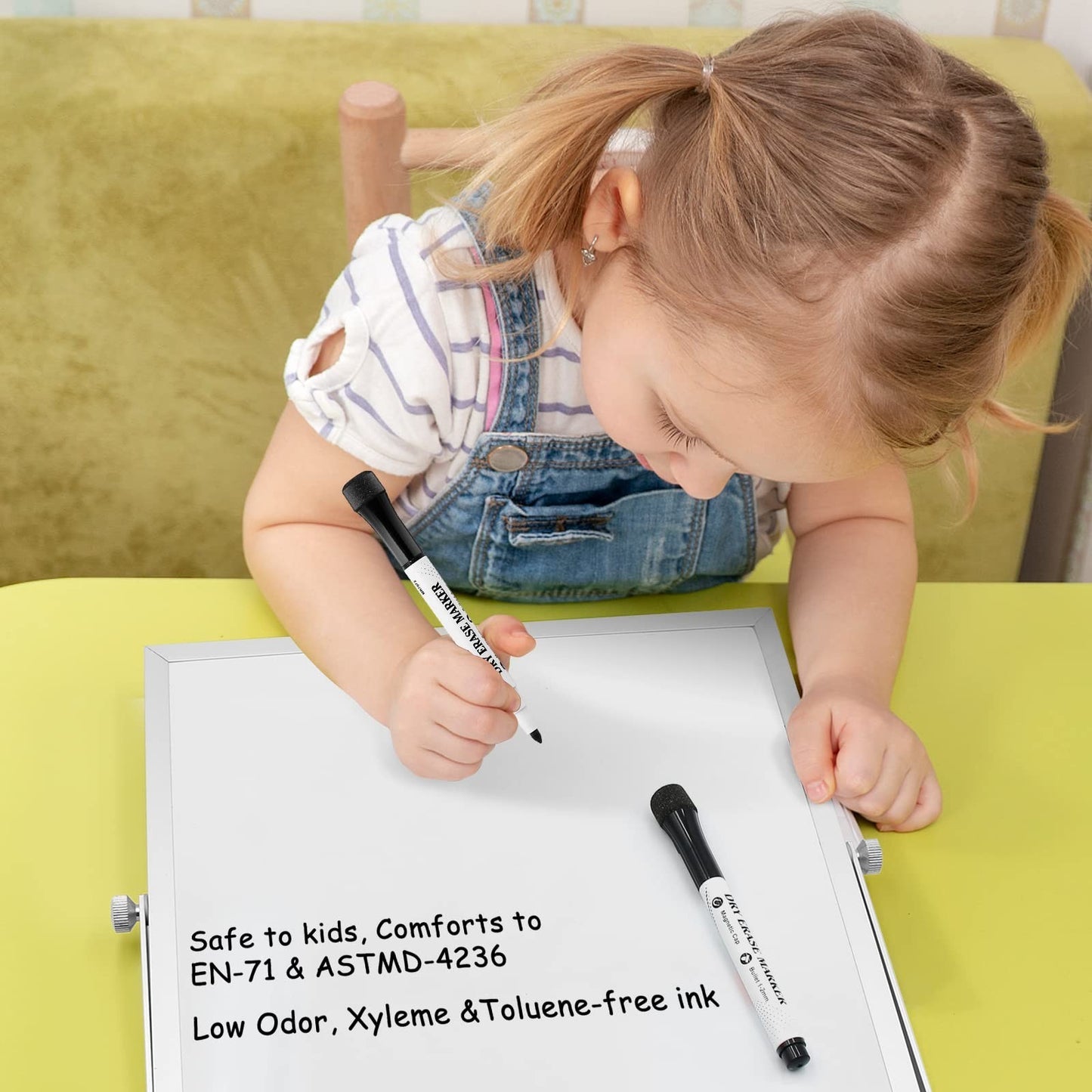 Magnetic Dry Erase Markers Set - 144 Fine Tip, Low Odor, Eraser Caps, Classroom7
