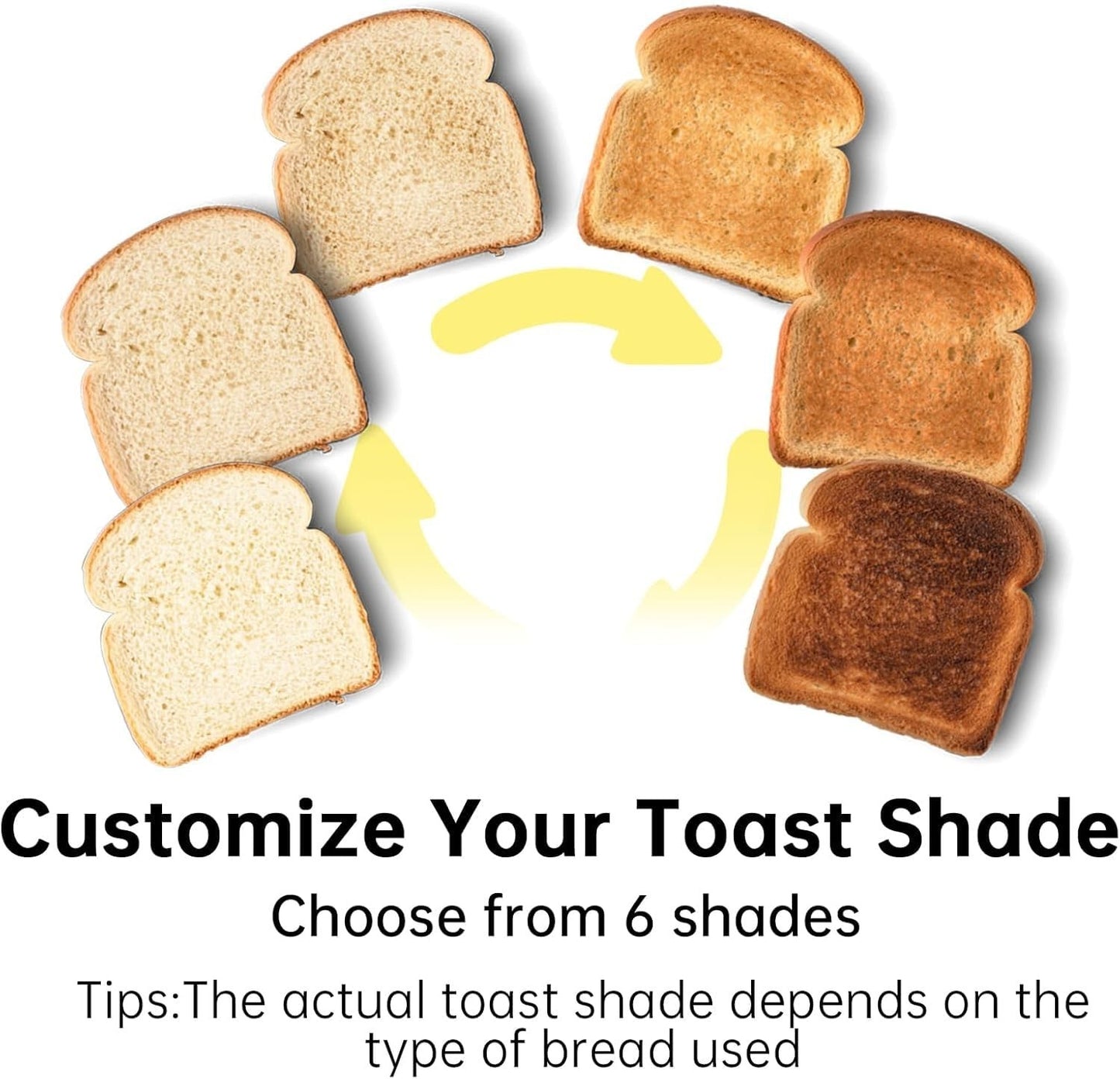 2-Slice Slim Toaster with Long Slot for Bagels & Artisan Bread, 6 Shade Settings4