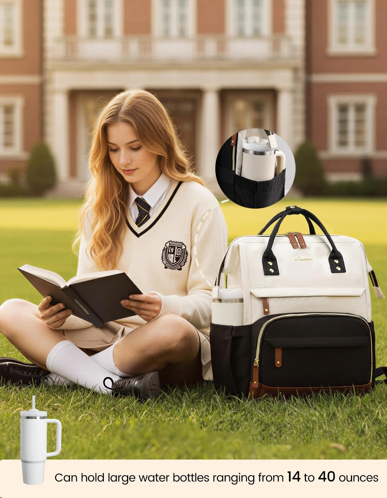 Spacious Waterproof Laptop Backpack for Women, 18" Business & School Bag, Travel2