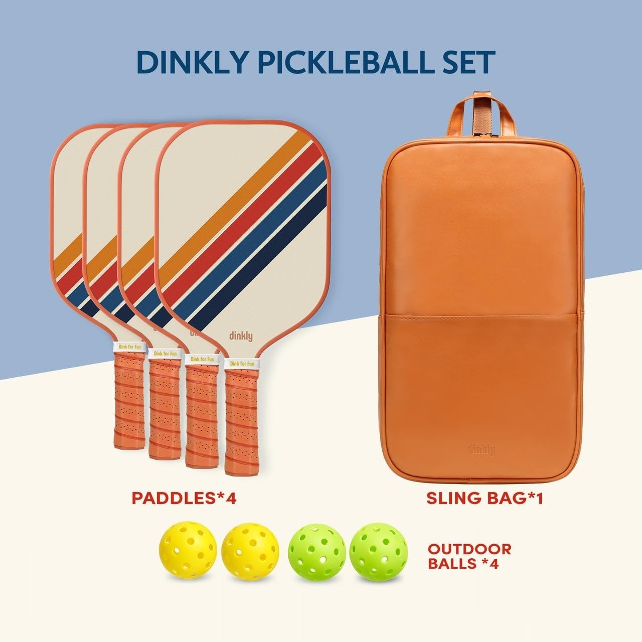 Pickleball Paddle Set of 2/4 - USAPA Approved, Graphite/Fiberglass, Includes Bal7