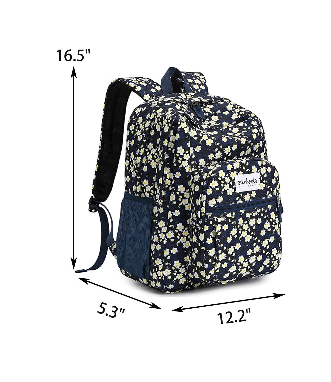 Floral Women's School Backpack   Water Resistant Bookbag for College & Teens2