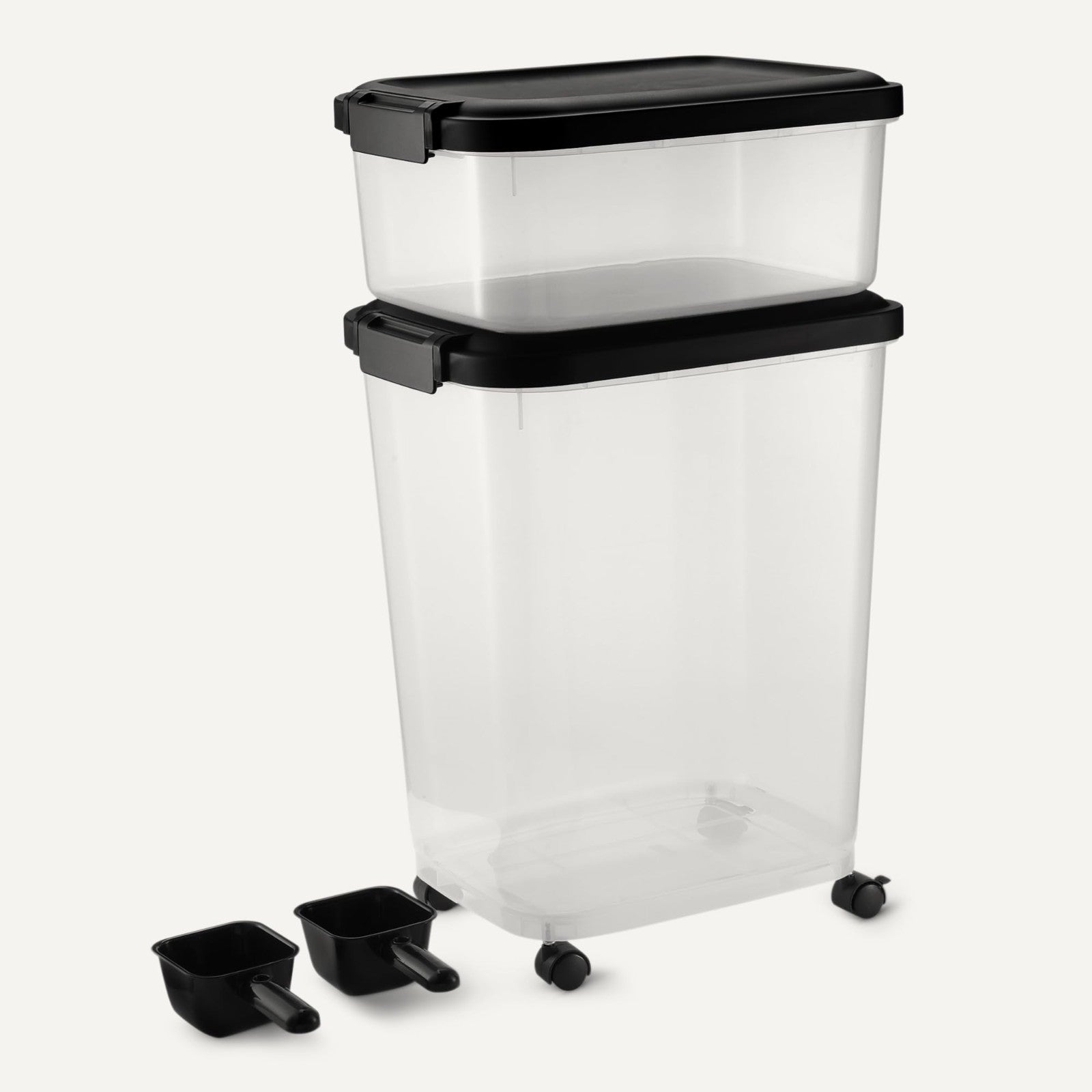 Pet Food Storage Container Set - 30lbs & 10lbs with Scoop for Dogs & Cats3