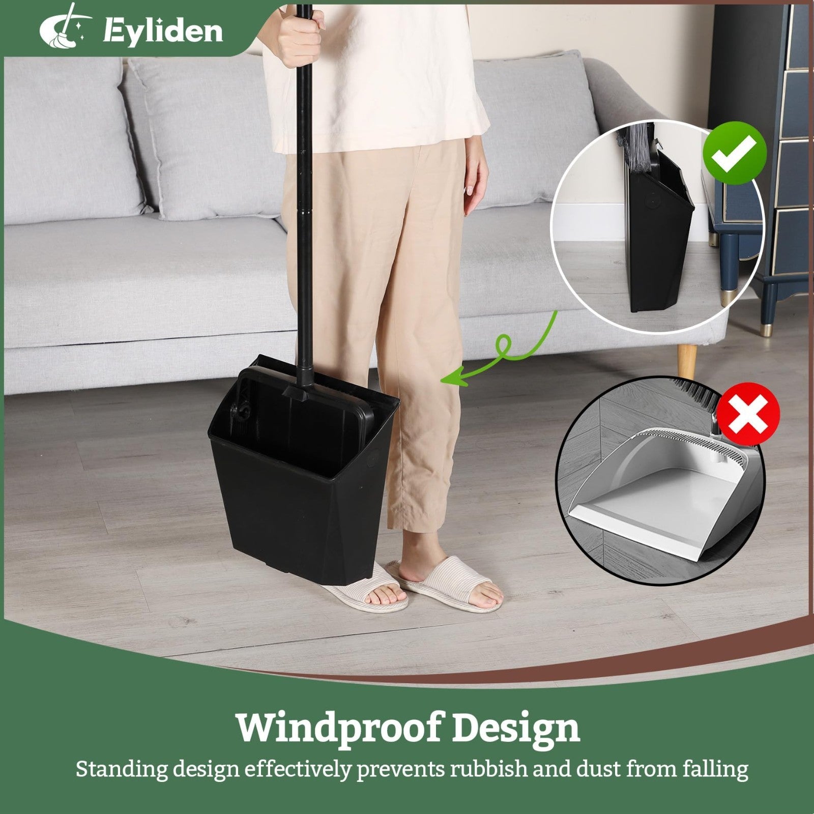 Large Heavy Duty Dustpan with Comb Teeth | Commercial Use for Home, Office, Gara5