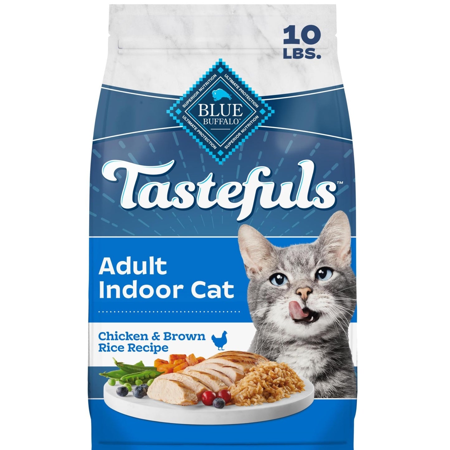 Indoor Dry Cat Food   Chicken Flavor, 10 lb   Healthy & Tasty for Adult Cats1