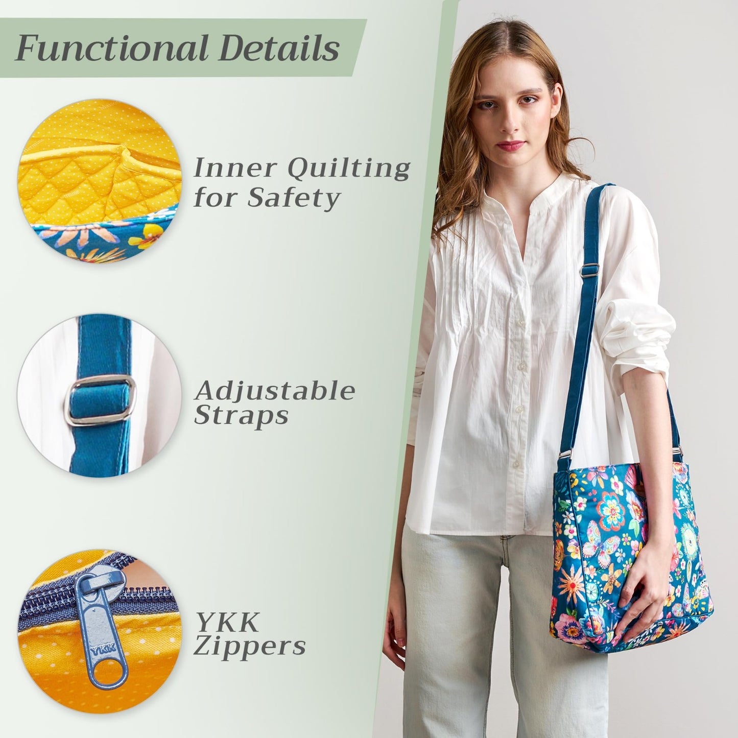 Stylish Women's Cotton Shoulder Handbag   Versatile Tote Bag for Everyday Use4