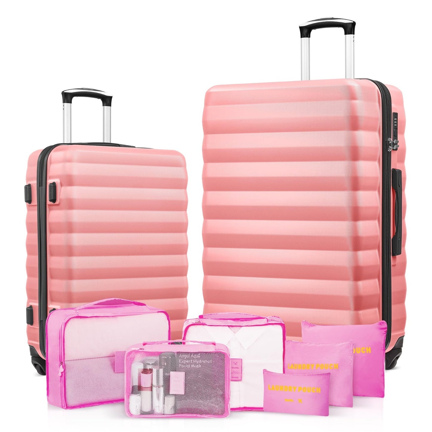 2 Piece Luggage Set - 20" & 28" Hardshell Suitcases with Spinner Wheels, Travel1