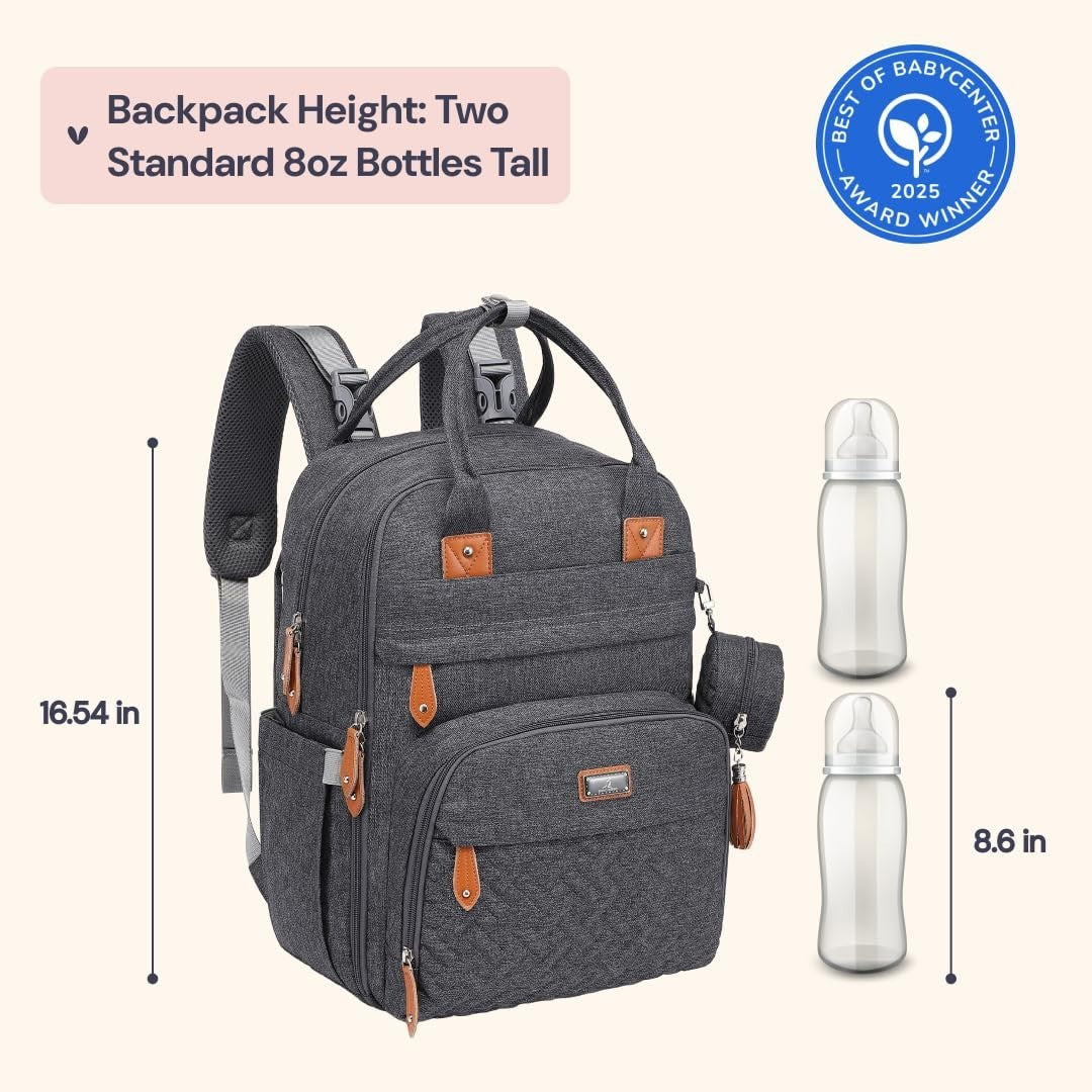 Multi Function Water Resistant Diaper Bag Backpack   Baby Travel Tote, Changing2