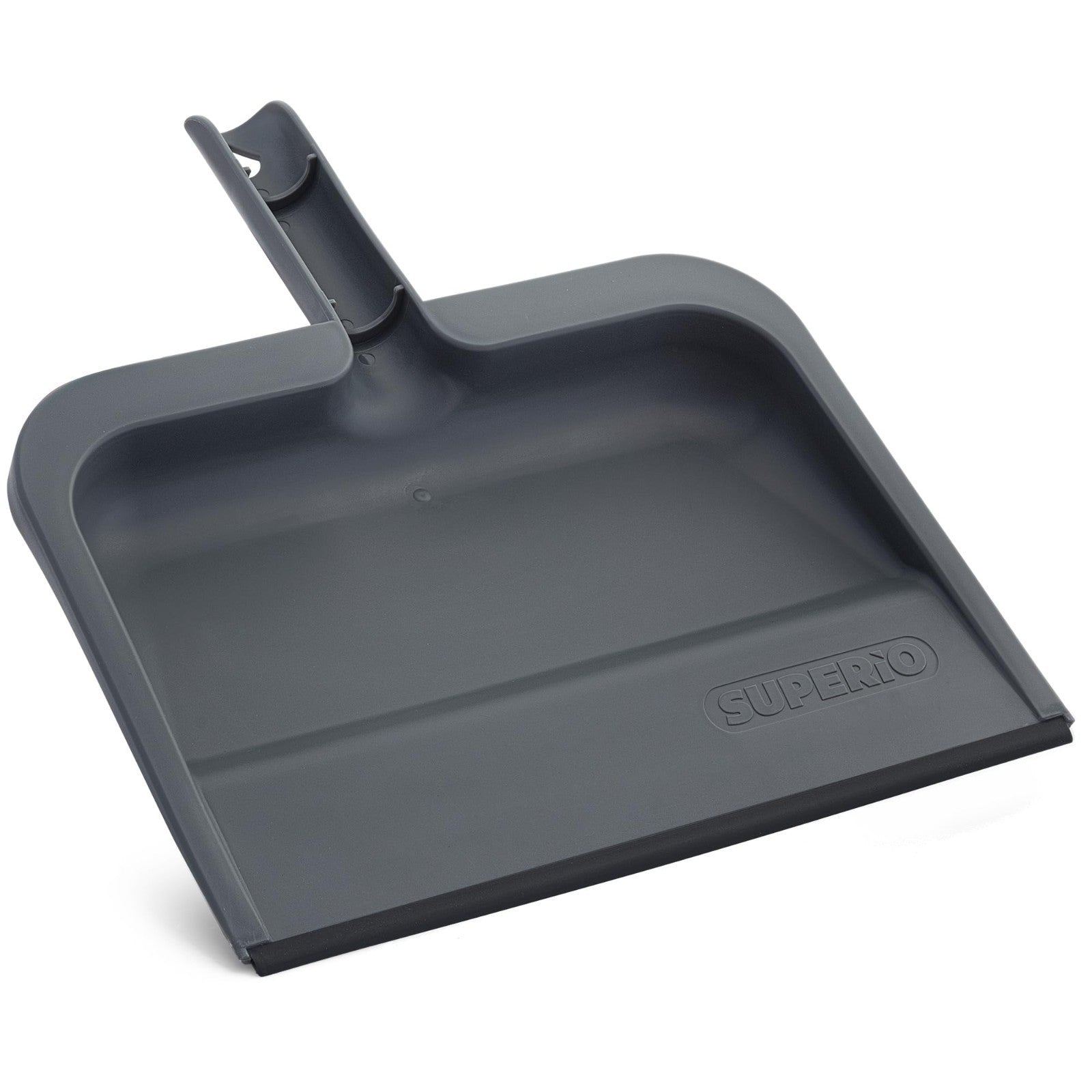 Clip-On Dustpan with Rubber Lip - 10" Wide Durable Plastic, Comfort Grip Handle,6