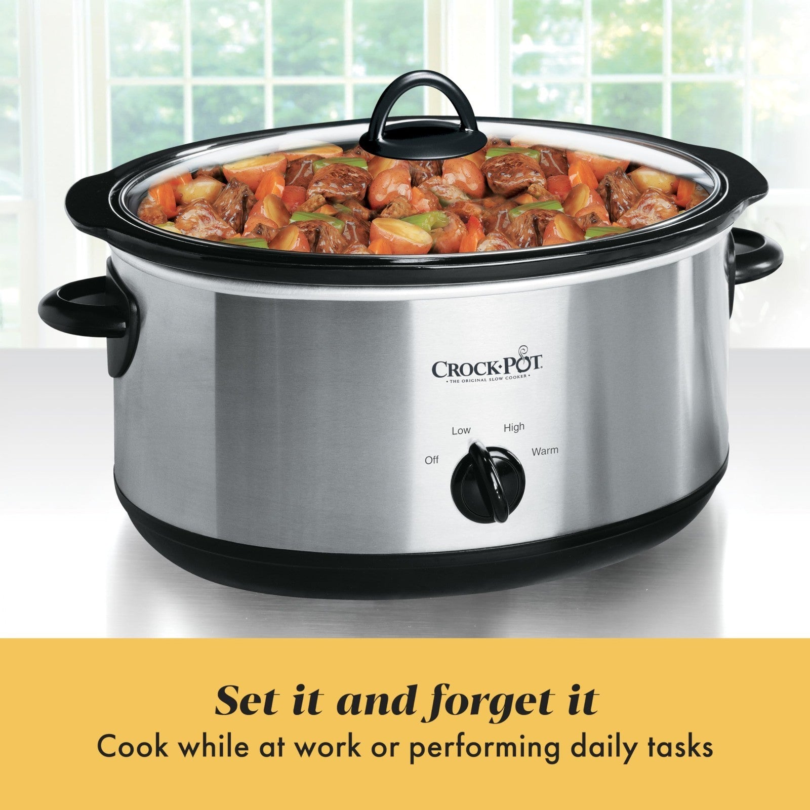 7-Quart Slow Cooker, Family Size for 8+ People, Removable Stoneware, Dishwasher4