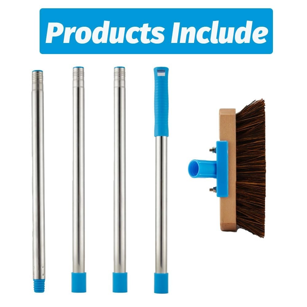 Long Handle Floor Scrub Brush for Deck, Patio, Garden & Sidewalk Cleaning6