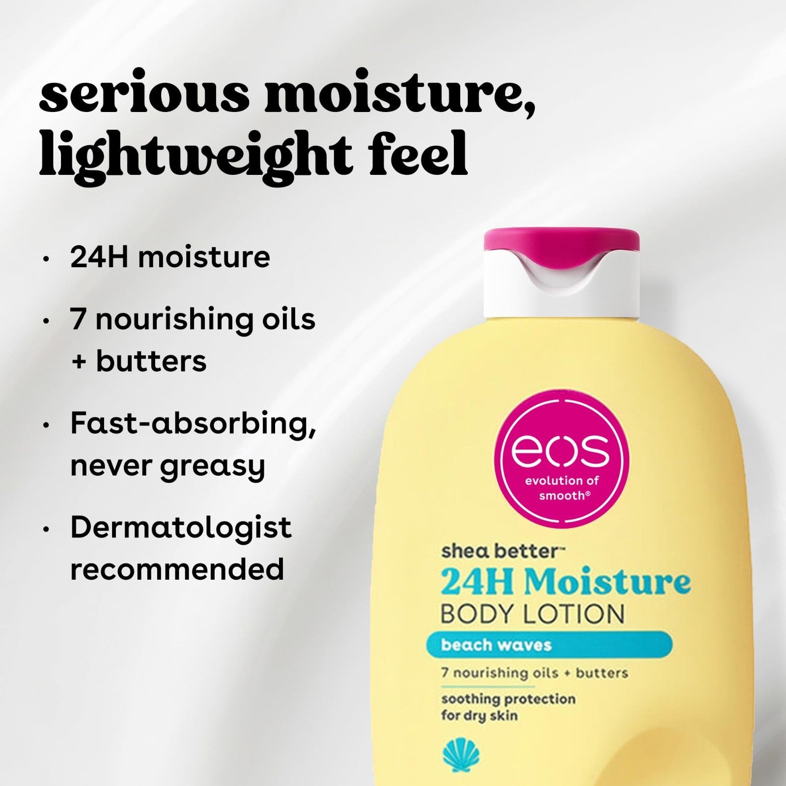 Shea Butter Body Lotion   24 Hour Moisture, Lightweight & Non Greasy, Vegan, Coc3