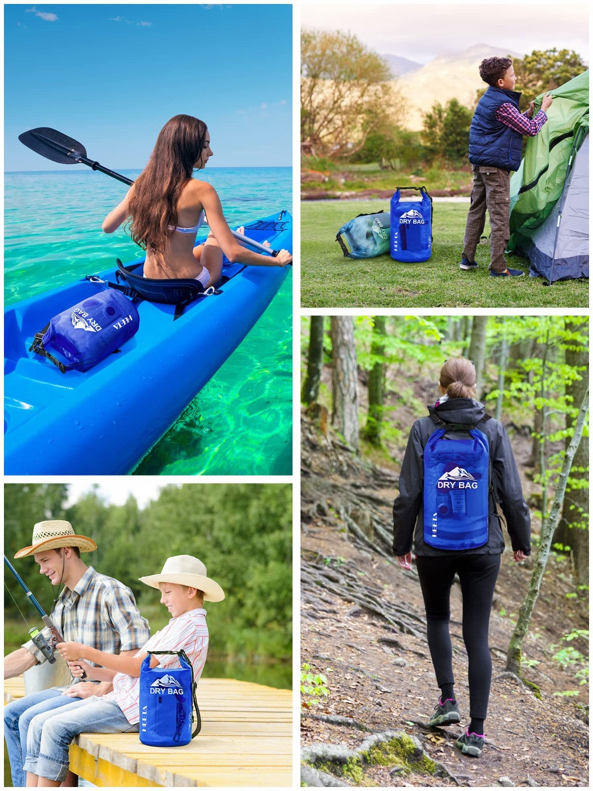 Waterproof Dry Bag for Travel, Kayaking, Boating - Lightweight Roll Top Storage5