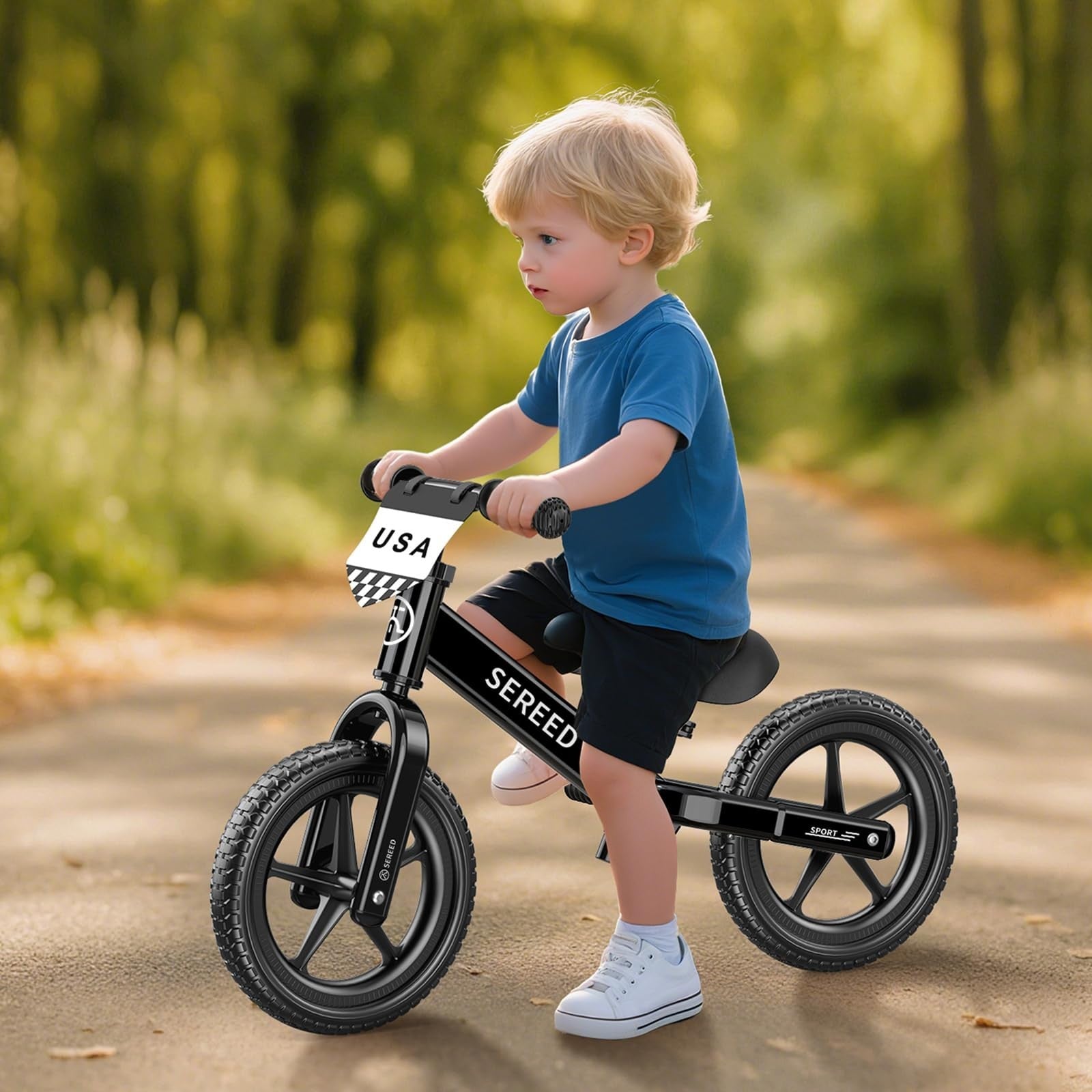 No Pedal Toddler Balance Bike for Ages 2 5, Adjustable Height, Custom Stickers,8