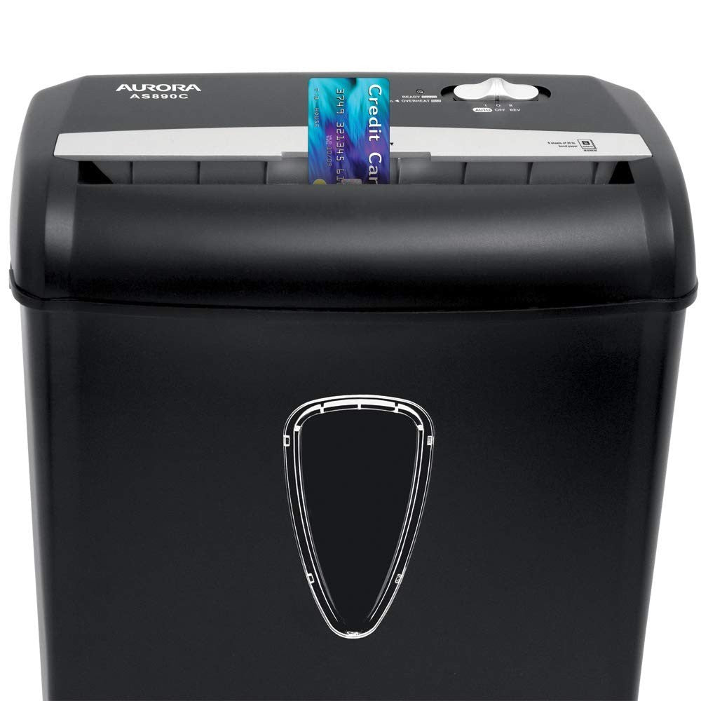 8 Sheet Cross Cut Paper & Credit Card Shredder with Waste Basket   Secure & Comp4