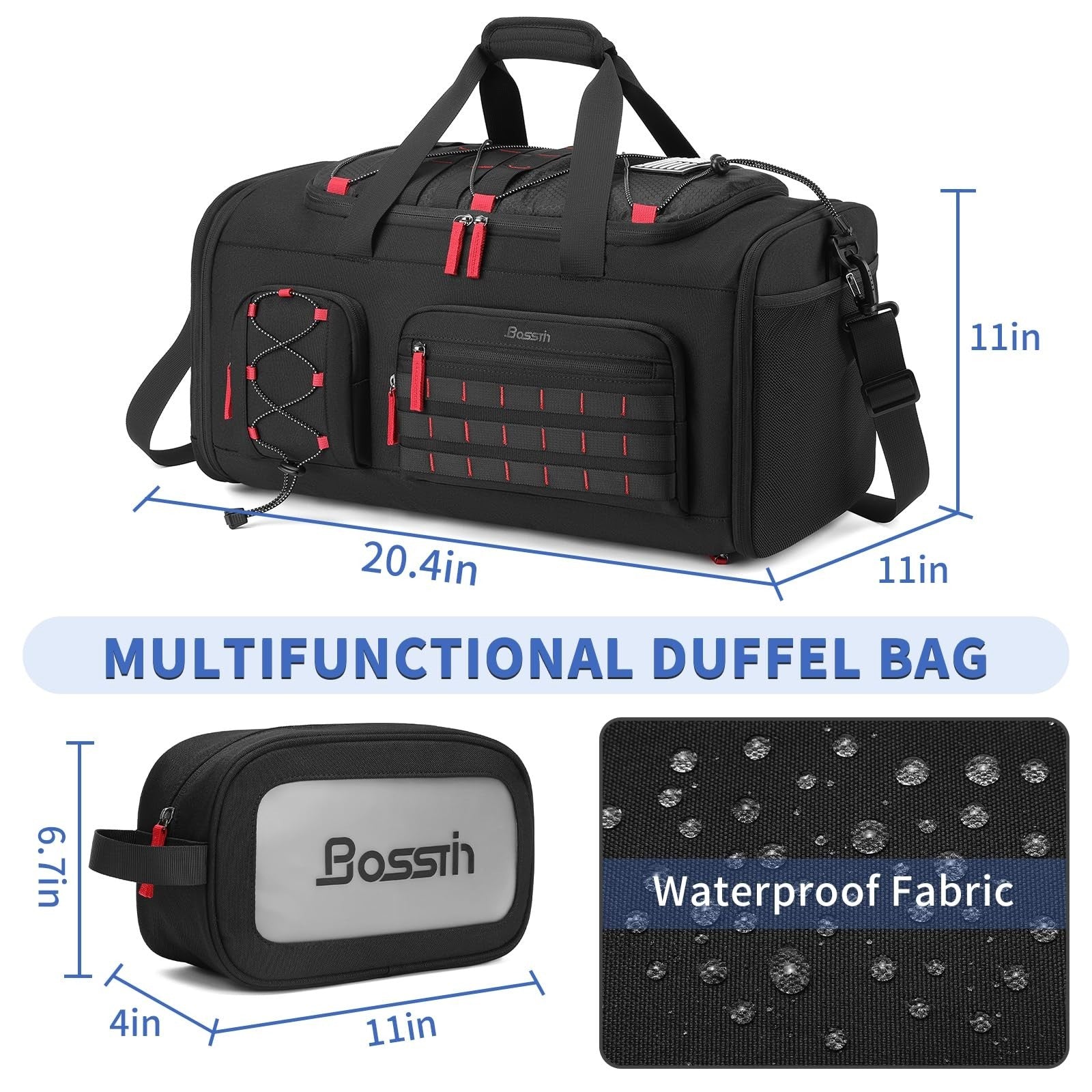 Expandable 45L 50L Gym Bag for Men & Women, Sports Duffle Bag, Travel Tote2