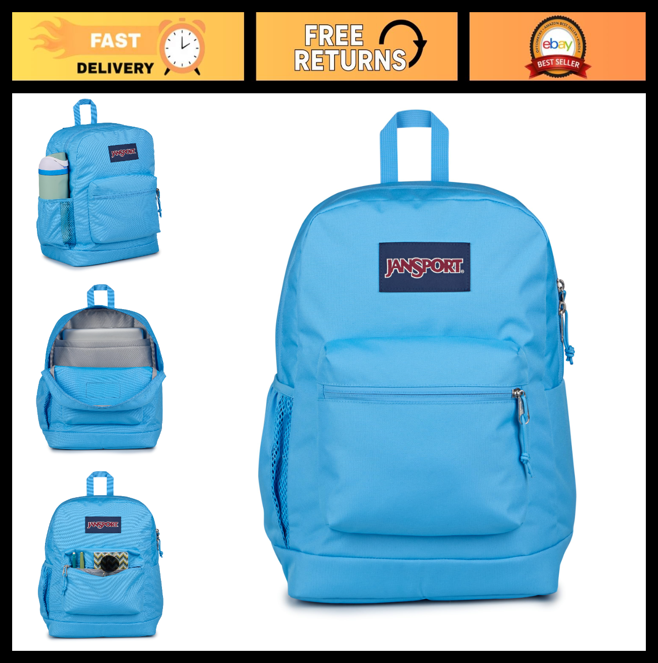 26L Cross Town Plus Backpack   Stylish, Durable, Lightweight, Grounded Grey0