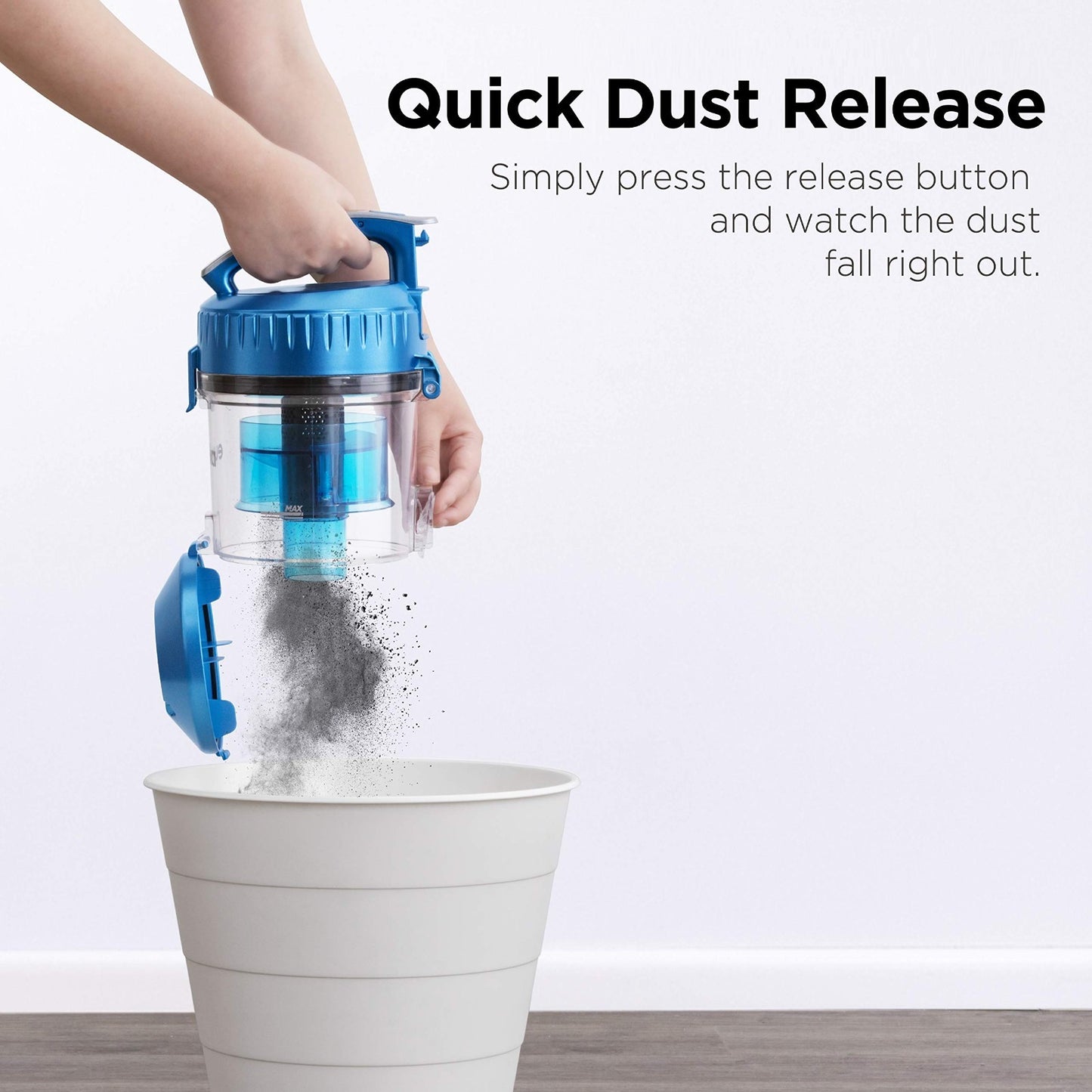 Lightweight Bagless Canister Vacuum Cleaner for Carpets & Hard Floors, Blue5