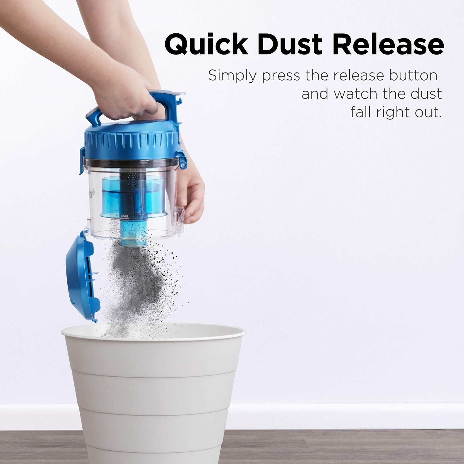 Lightweight Bagless Canister Vacuum Cleaner for Carpets & Hard Floors, Blue5