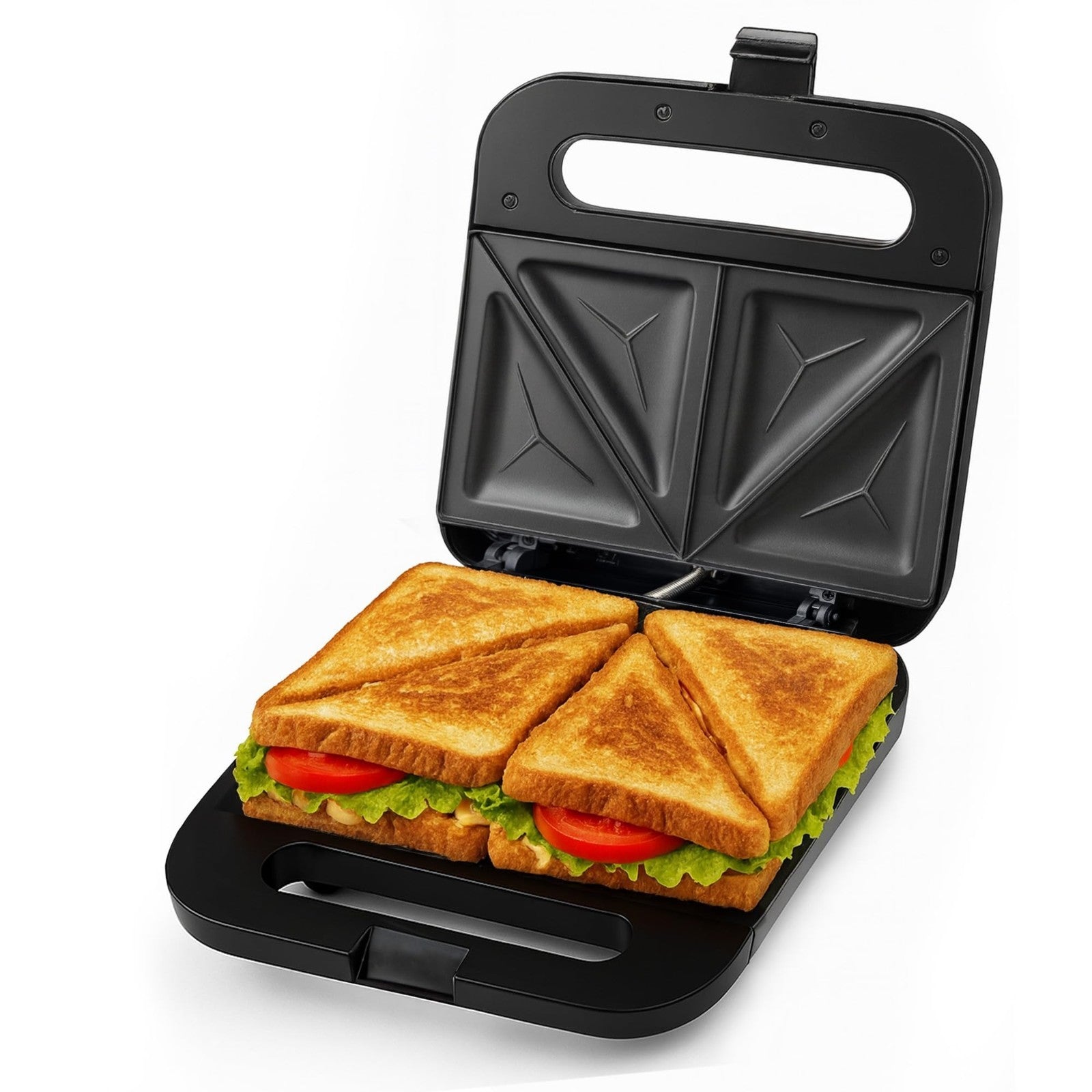 Electric Sandwich Maker - Non-Stick Plates, Cool Touch Handle, Easy Clean, Ideal1