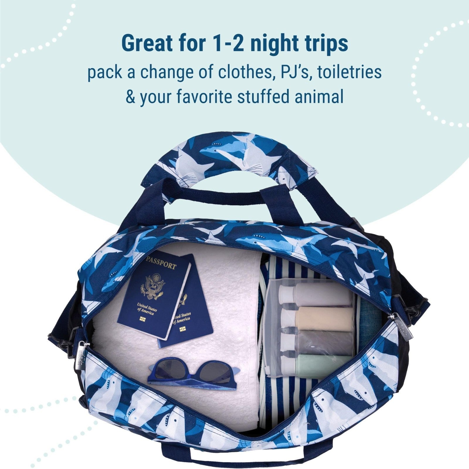Kids Overnighter Duffel Bag - Carry-On Size, Perfect for School & Sleepovers - S5