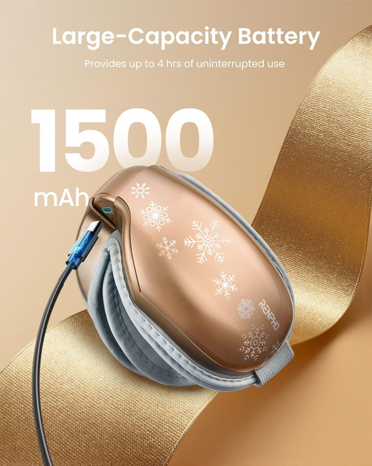 Heated Eye Massager with Vibration | Relieves Head Tension, Eye Strain & Dark Ci6